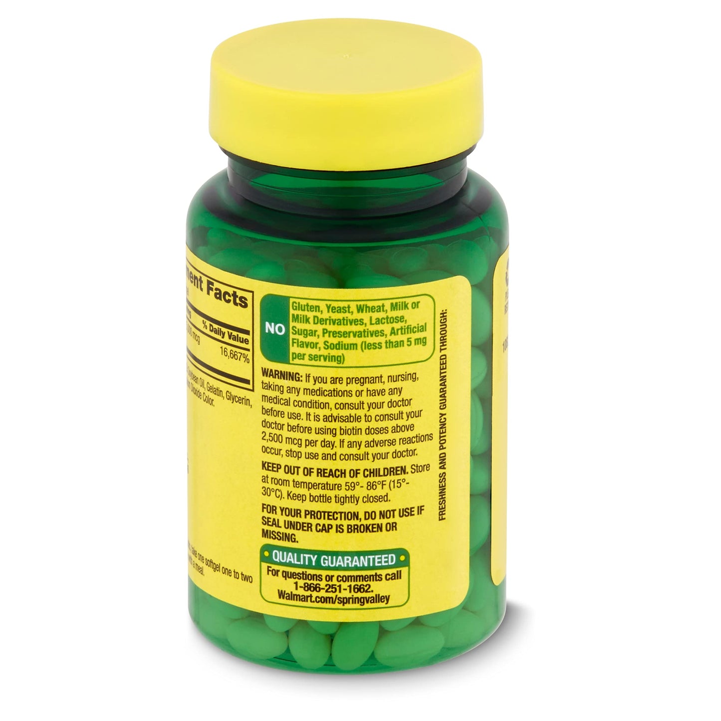 Spring Valley Biotin 5000 mcg Softgels, 120 Count