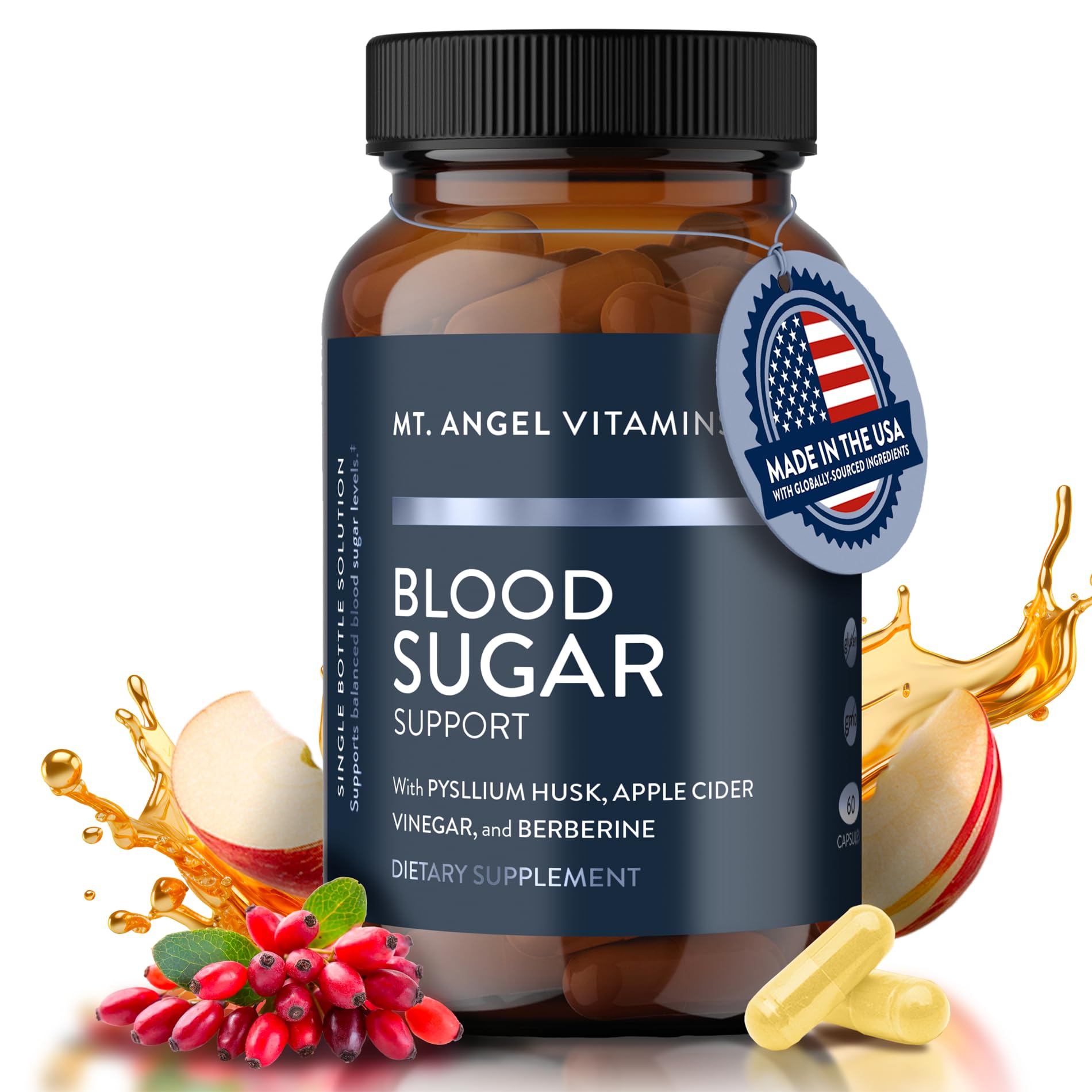 Mt. Angel Vitamins Blood Sugar Support Supplement Capsules, 60 Count