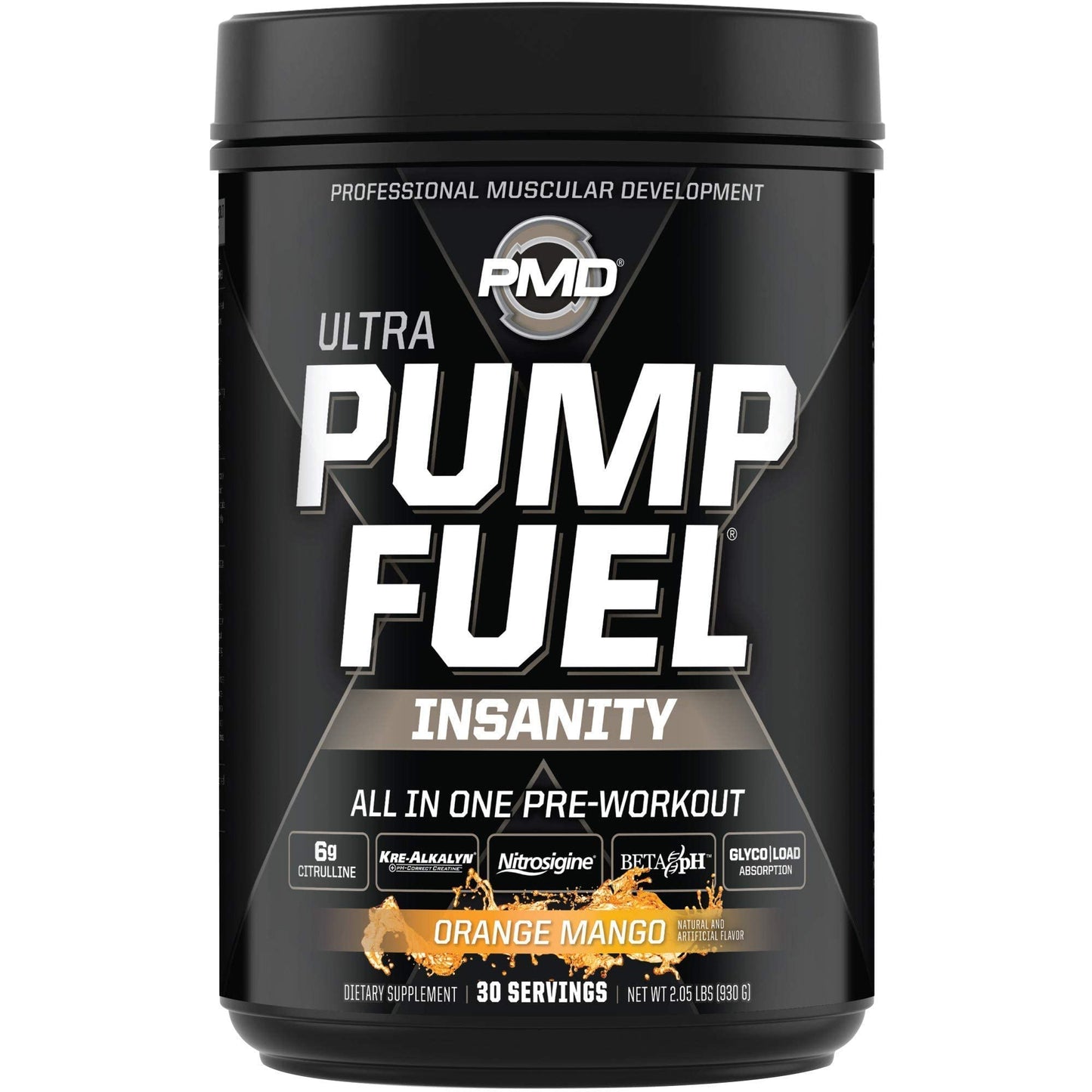 PMD Sports Ultra Pump Fuel Insanity Pre Workout Tropical Orange Mango Powder