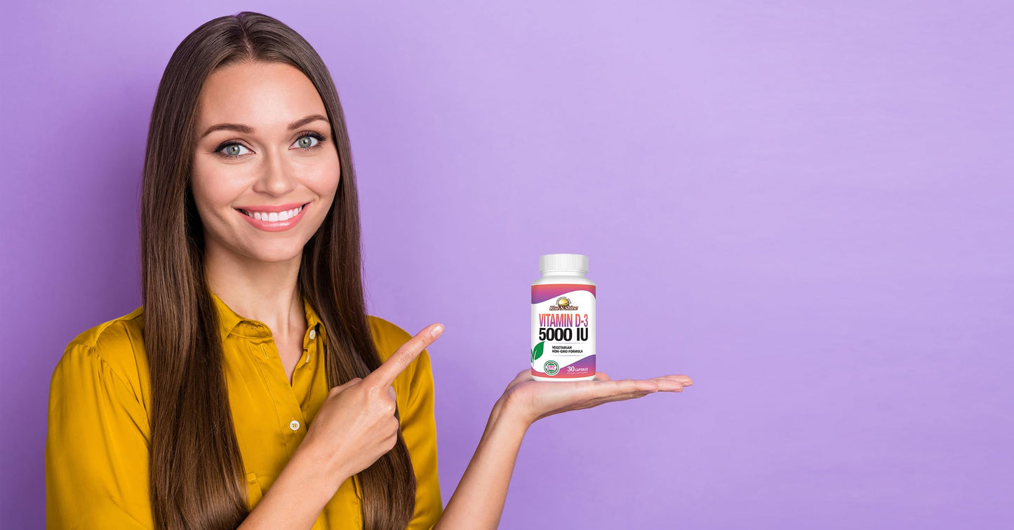Rise-N-Shine Vitamin D3 5000 IU Capsules, 30 Capsules