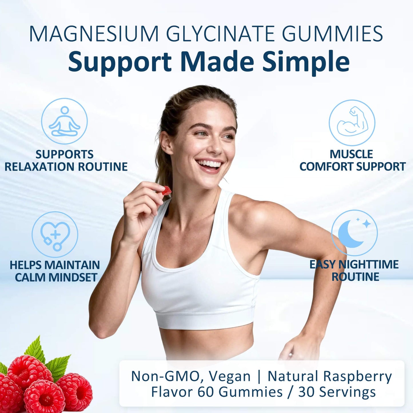 LithCiphi Magnesium Bisglycinate Gummies 60 Count