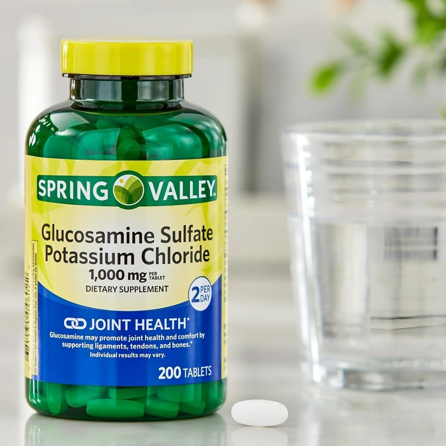 M&F Essential Glucosamine Sulfate Potassium Chloride 1000 mg Tablets, 200 Count