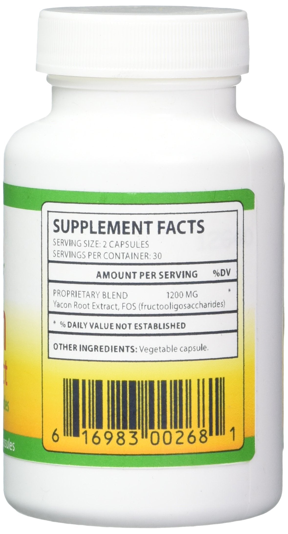 Biotech Nutritions Yacon Root Extract 1200 mg Capsules, 60 Count