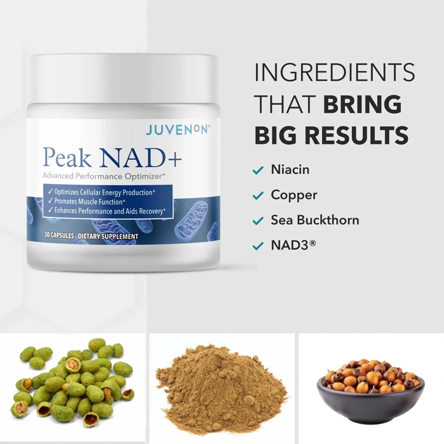 Juvenon Peak NAD+ Capsule, 30 Count