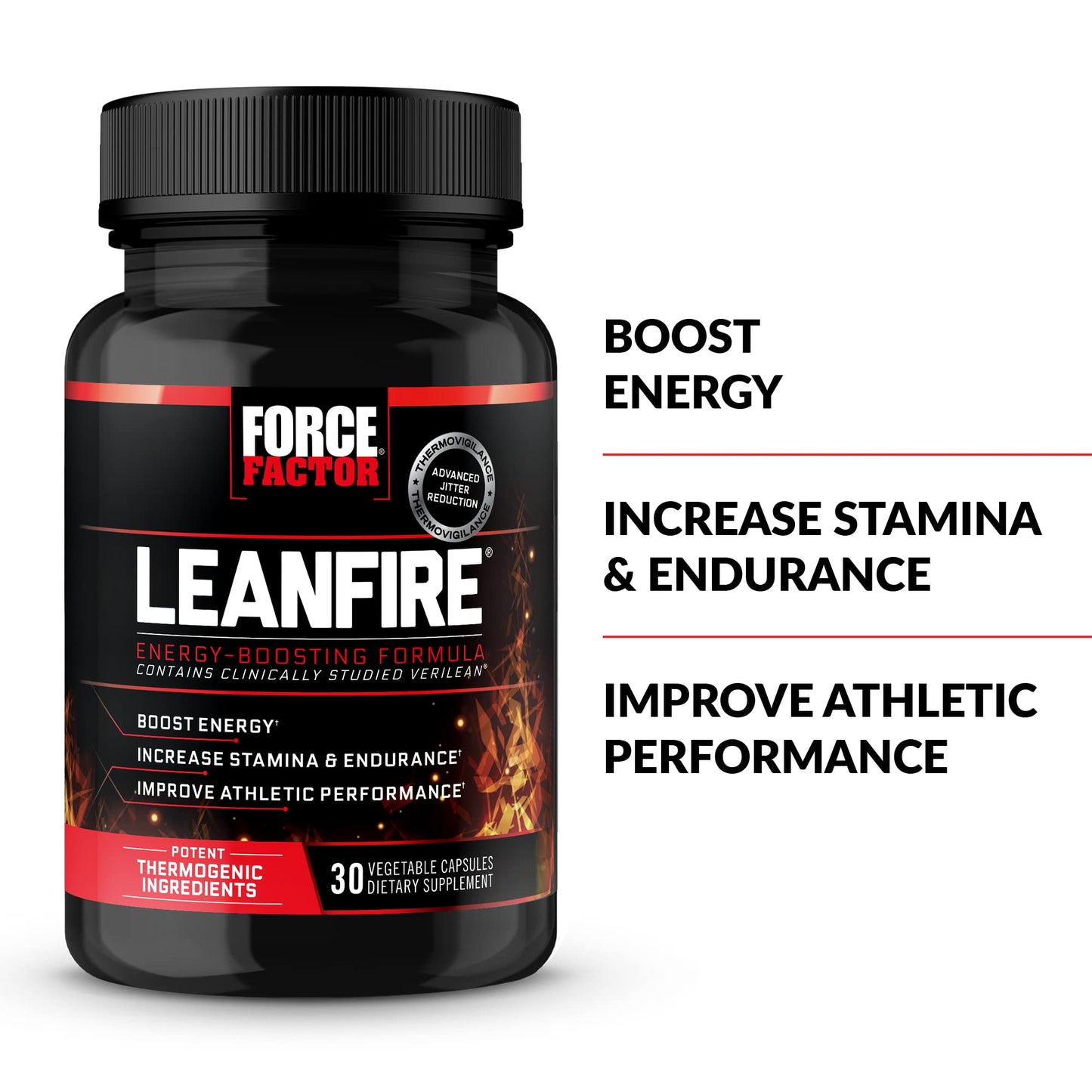 Force Factor LeanFire Pre Workout Energy Capsule 30 Count