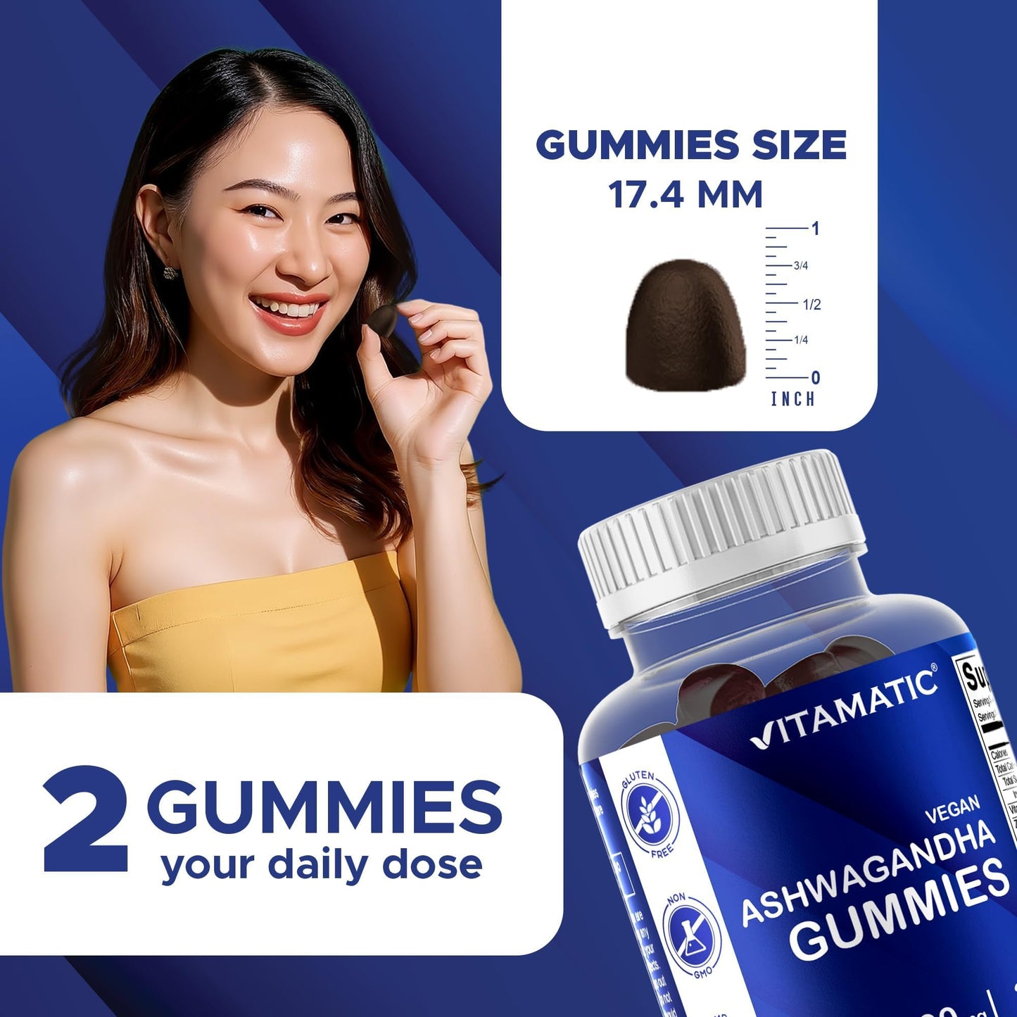 Vitamatic Ashwagandha Gummies 60 Gummies