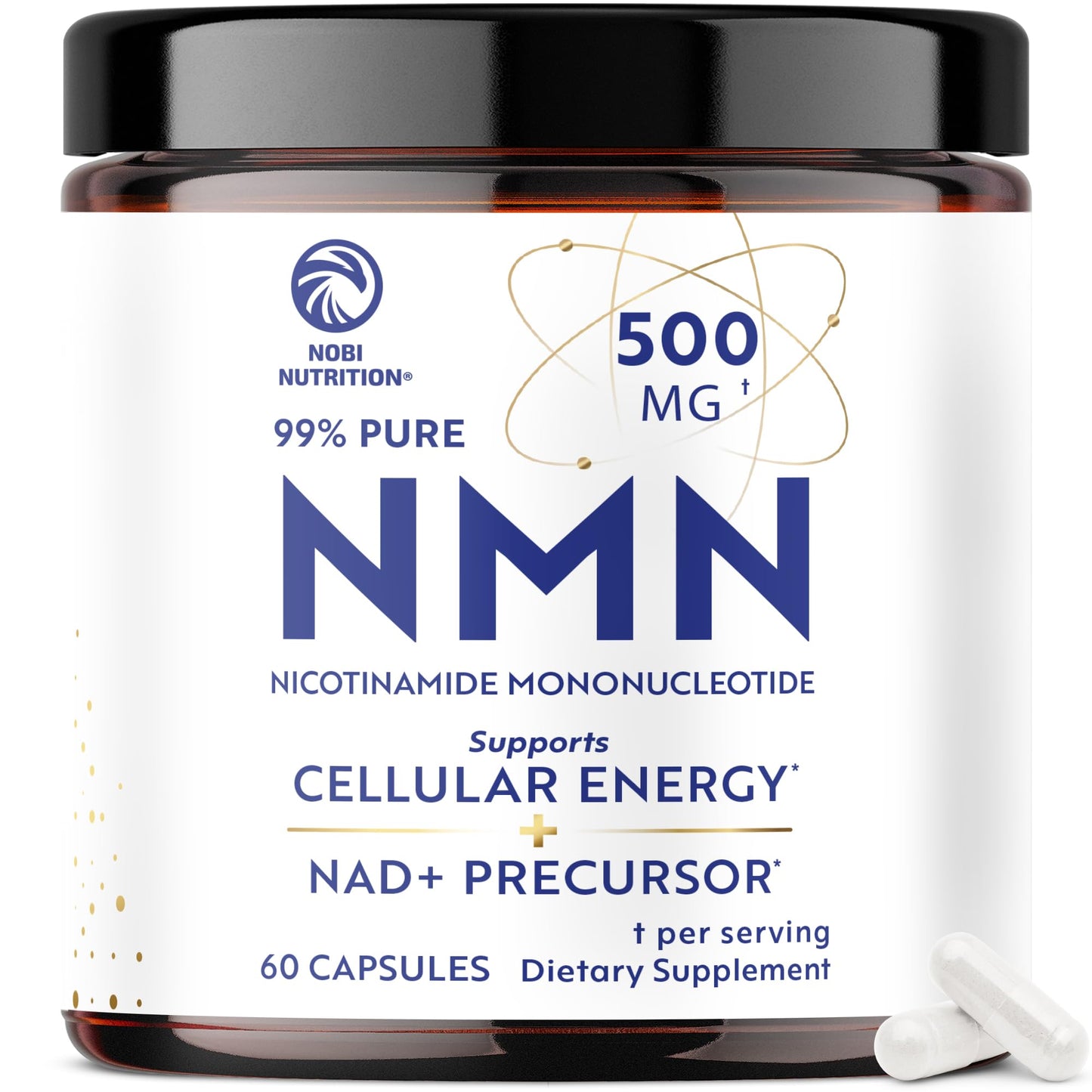 Nobi Nutrition NMN Supplement 500mg 60 Capsules
