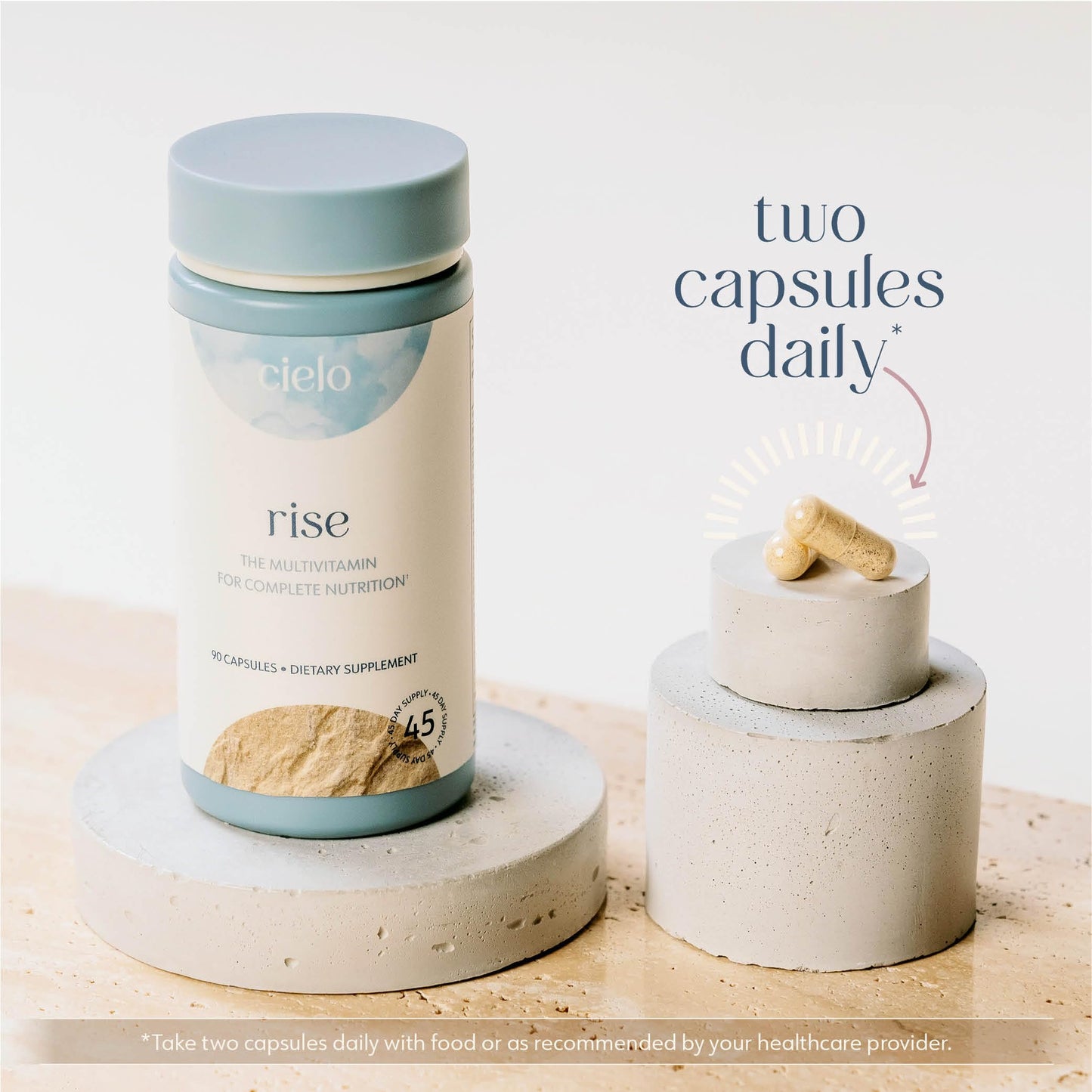 Cielo Rise Multivitamin for Women and Men Capsule 90 Count