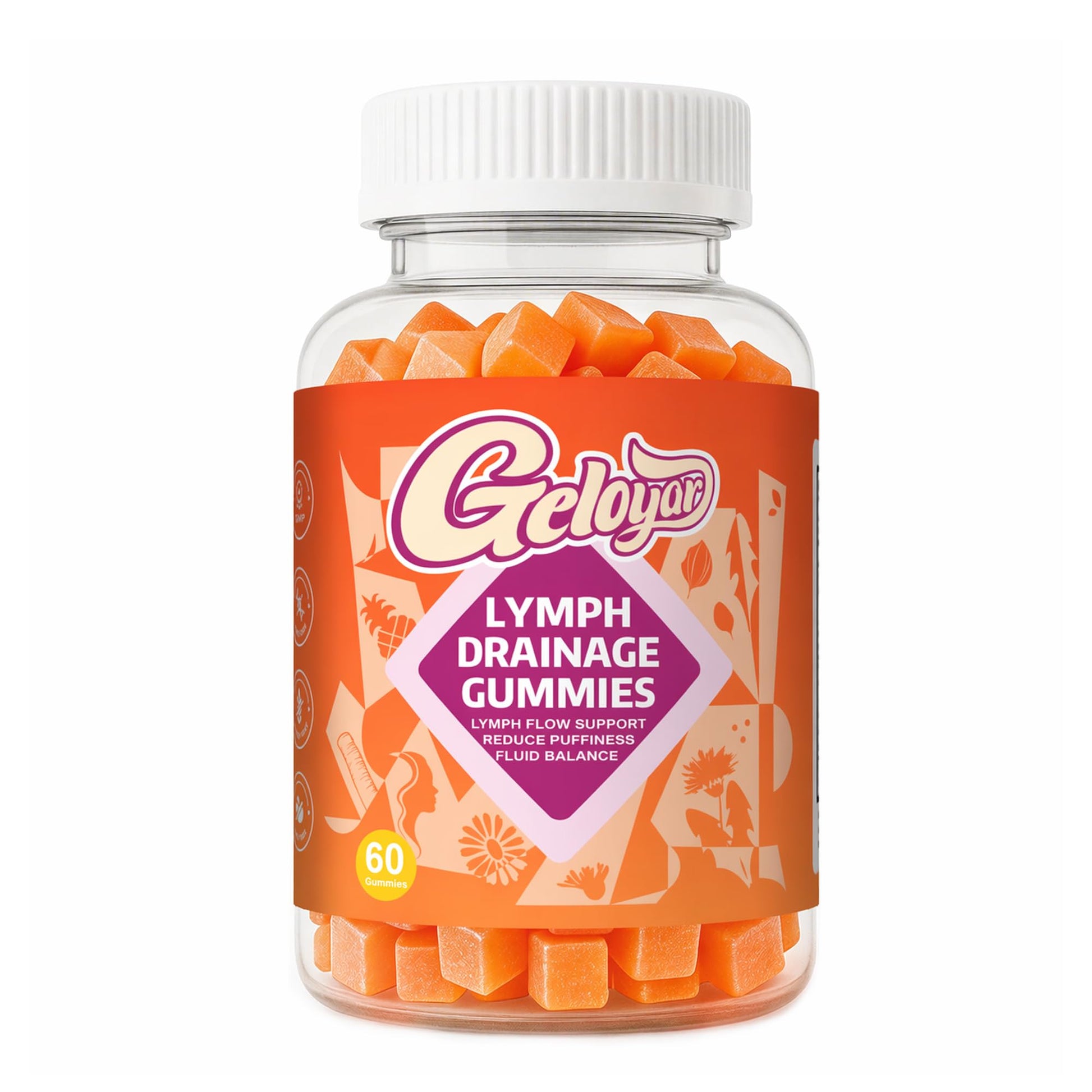 Geloyar Lymphatic Drainage Gummies for Women, 60 Gummies