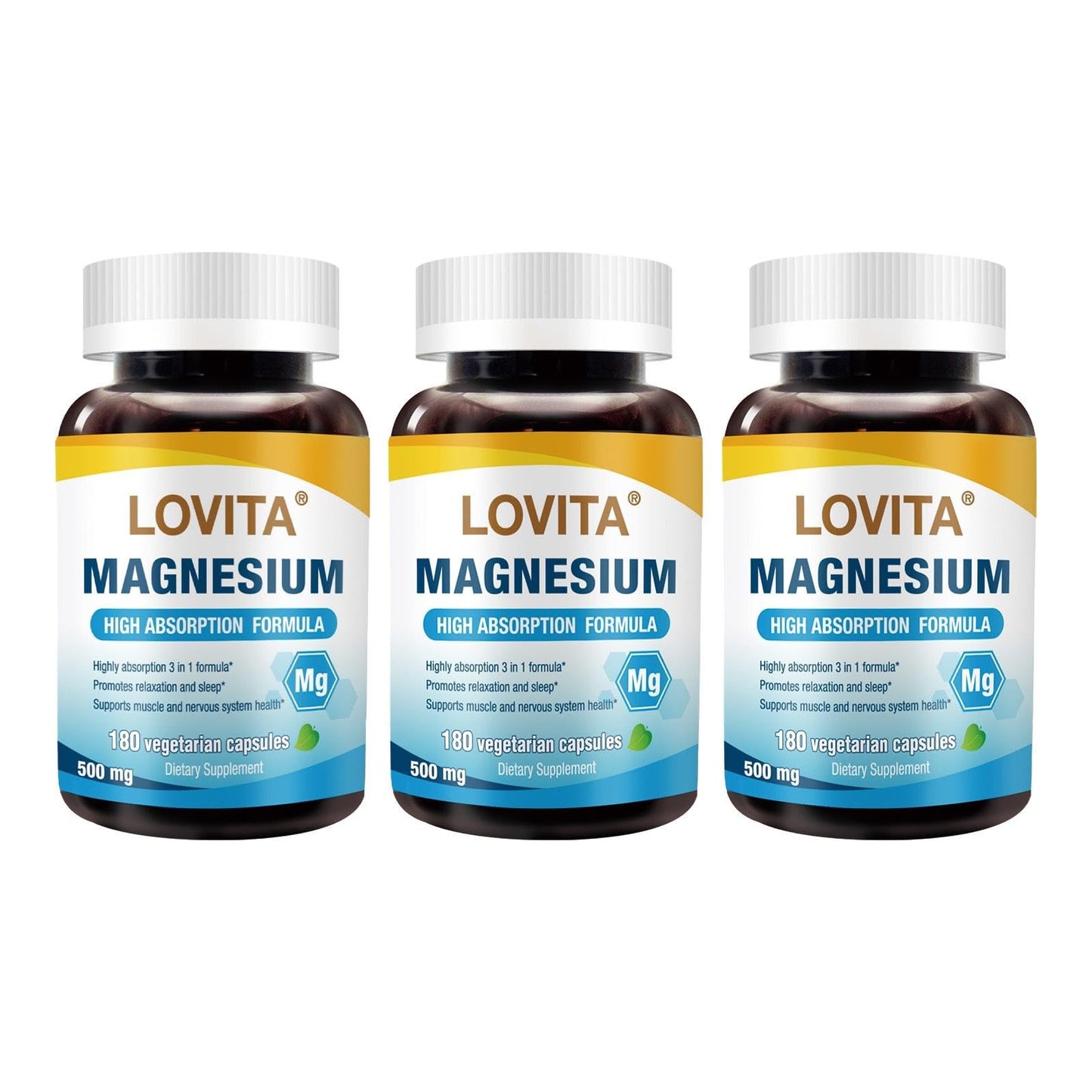 Lovita Triple Magnesium Complex 500mg Capsule, 540 Count
