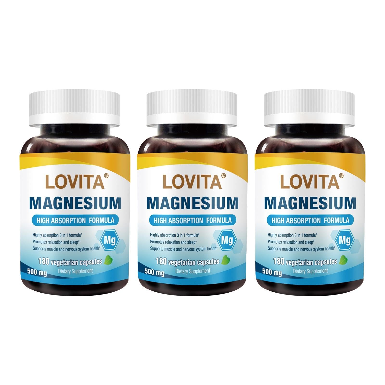 Lovita Triple Magnesium Complex 500mg Capsule, 540 Count