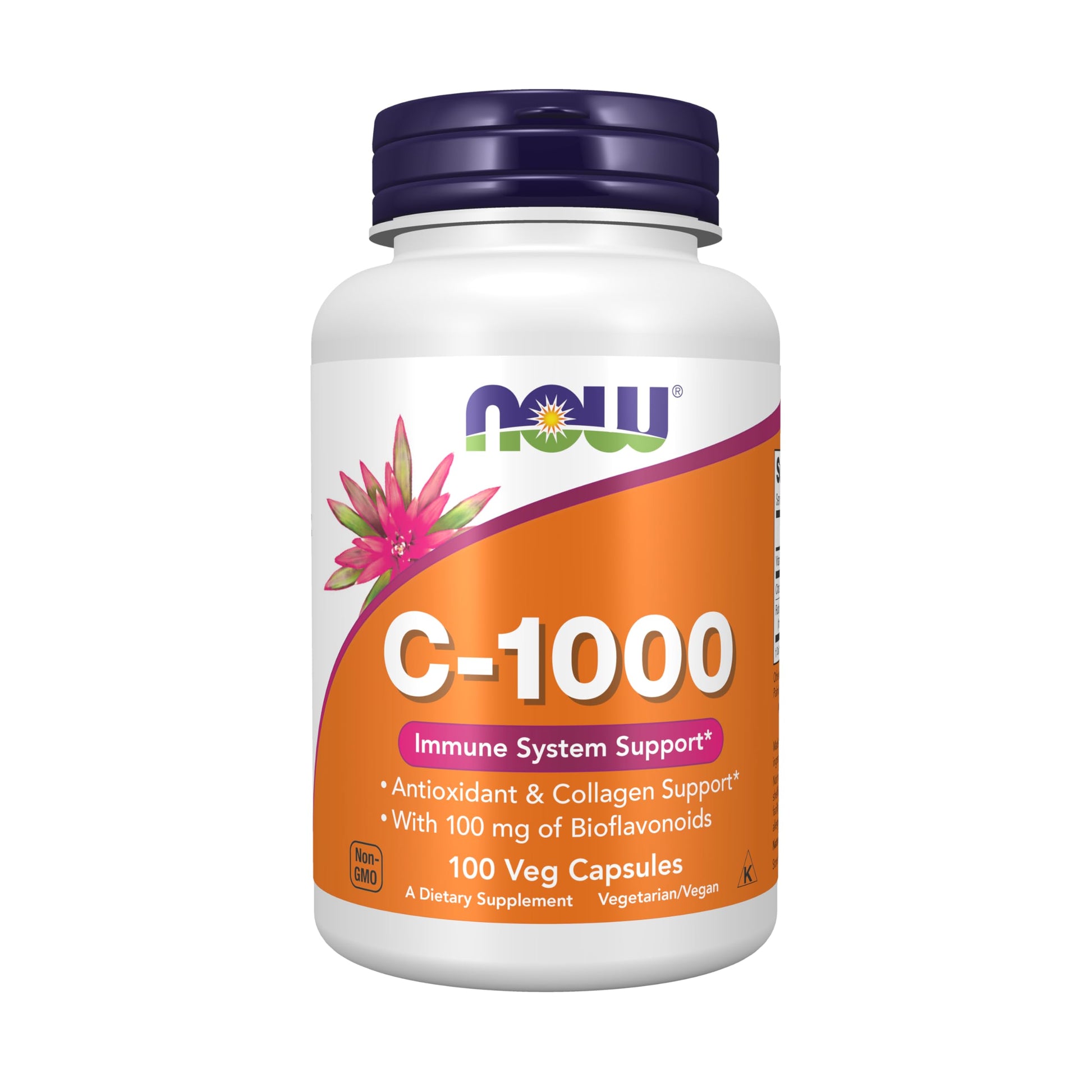 NOW Foods Vitamin C-1,000 with Bioflavonoids Veg Capsules, 100 Count