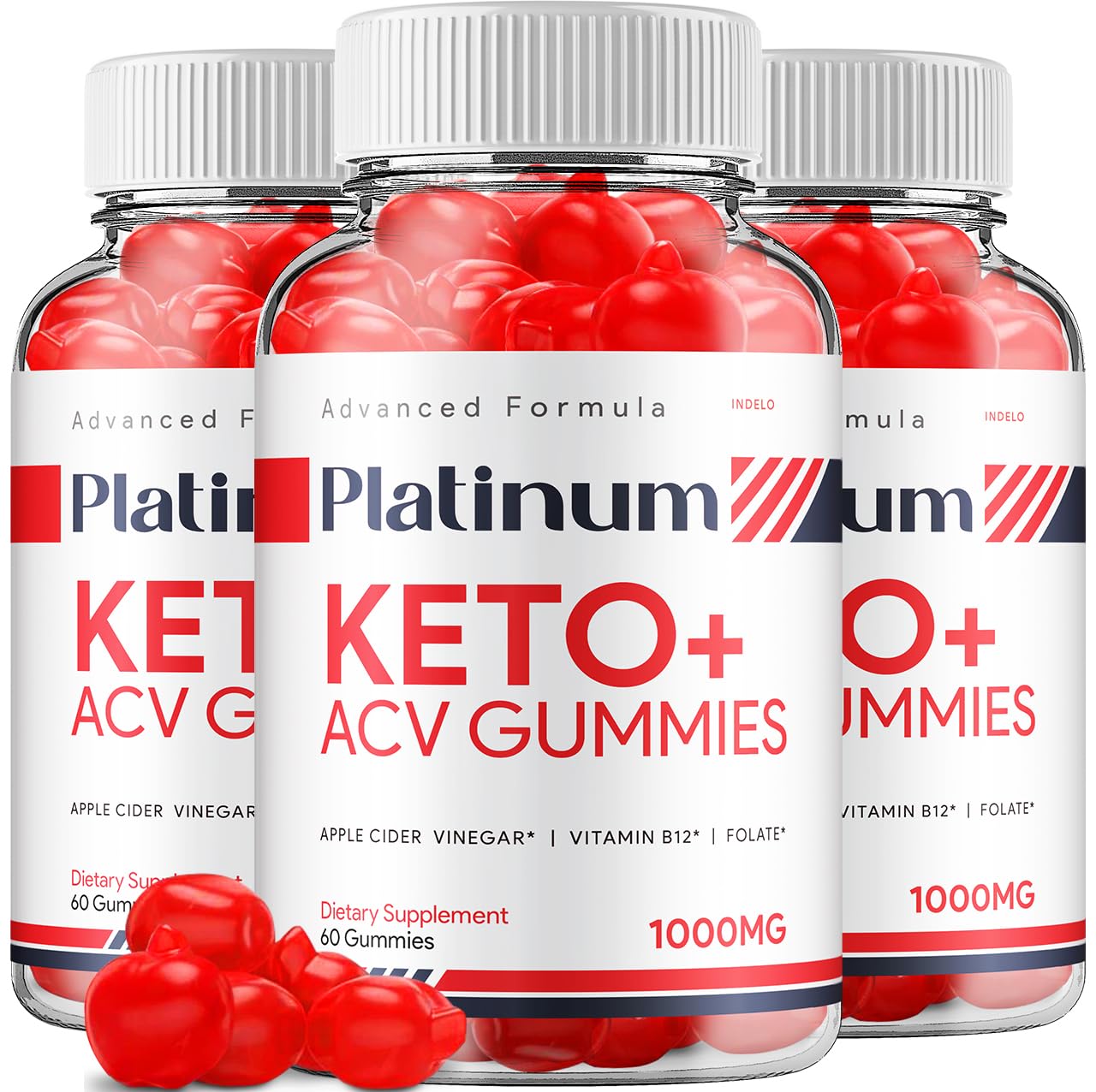 Indelo Platinum Keto ACV Gummies 180 Gummies