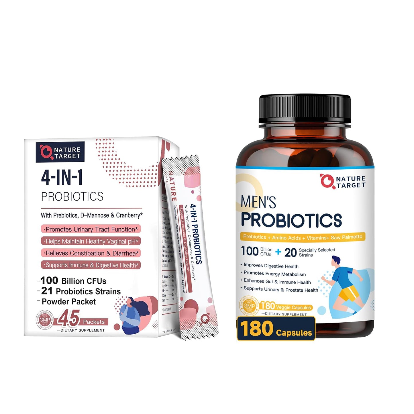 Nature Target Probiotics for Women & Men, 180 Capsules
