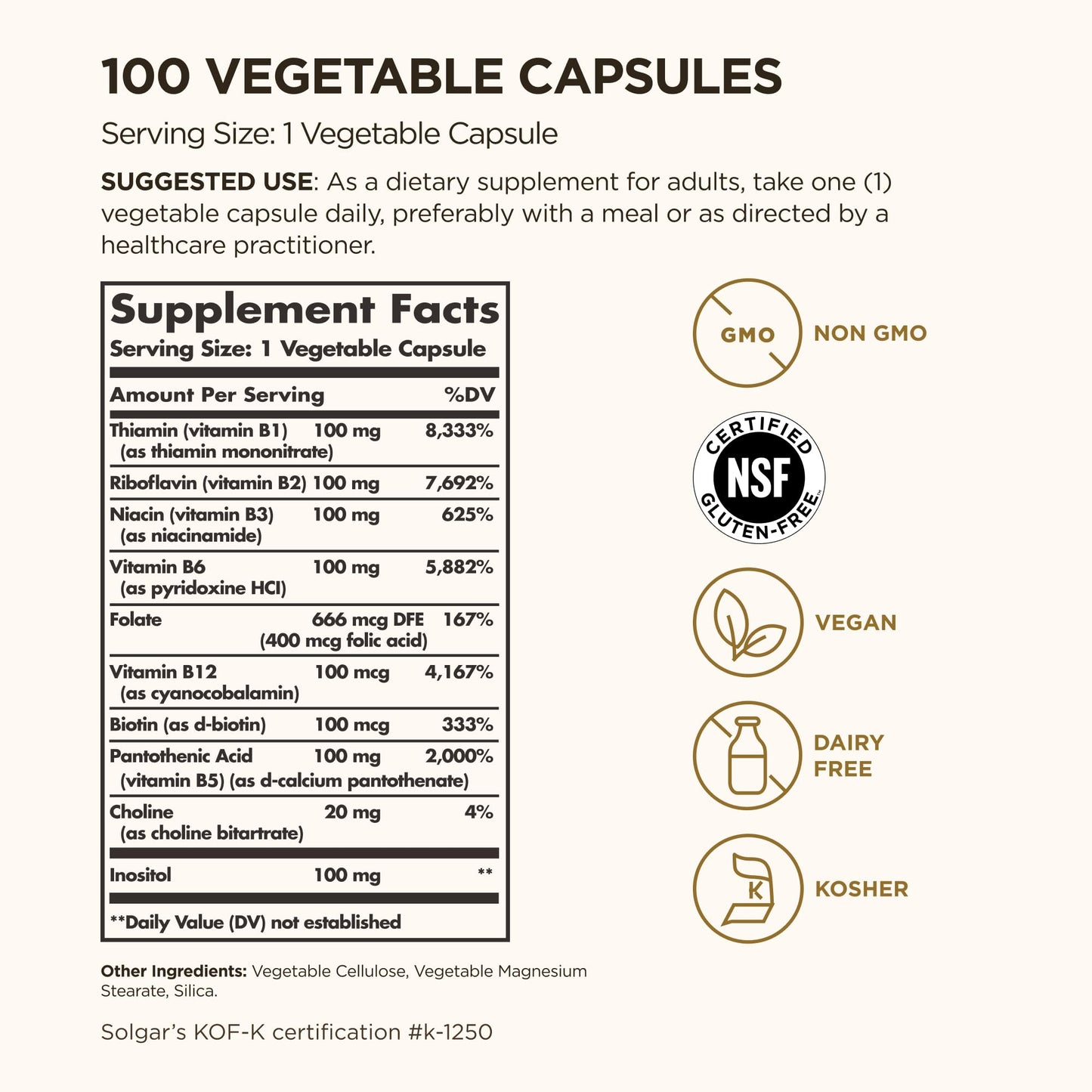 Solgar B-Complex 100 Capsules