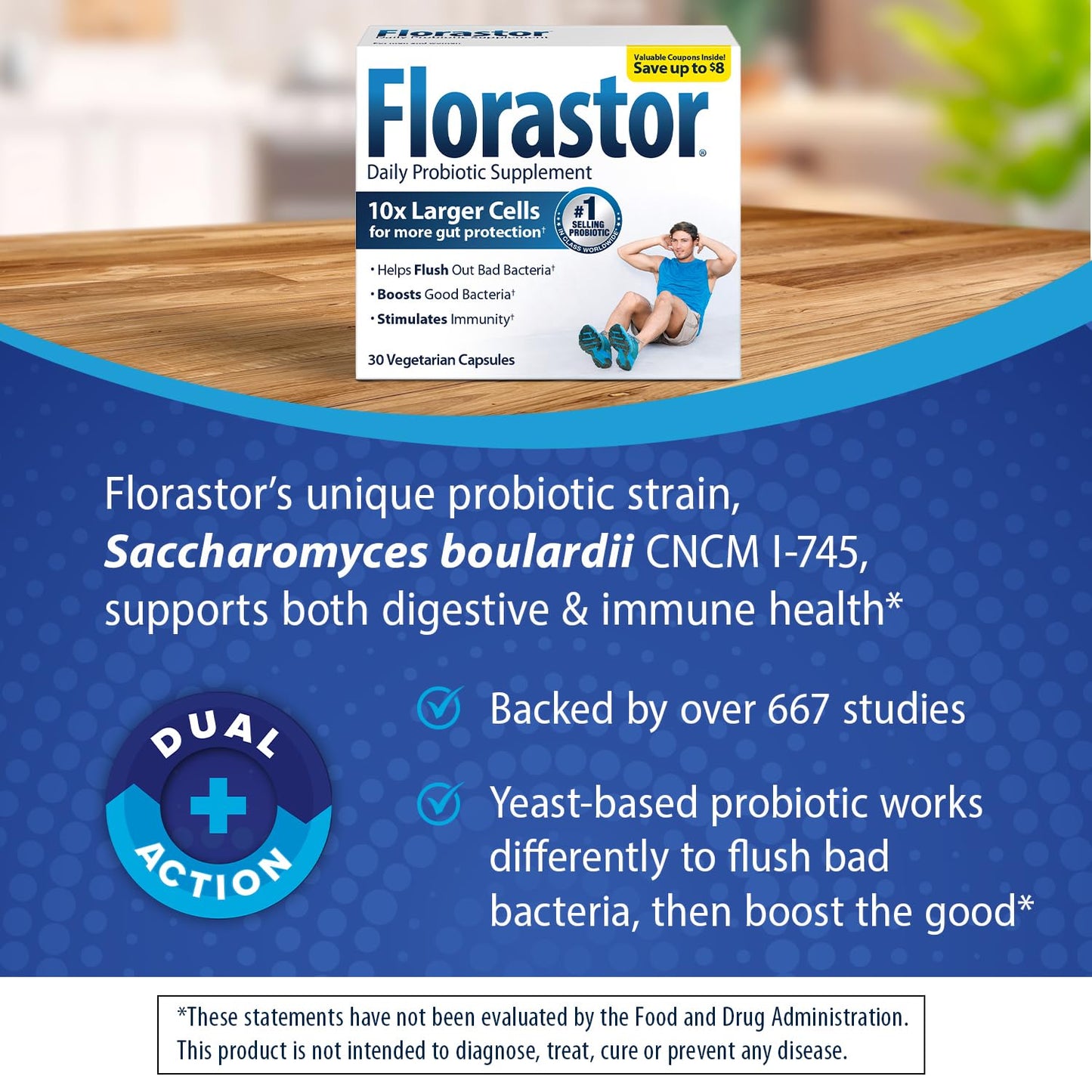 Florastor Probiotics Digestive & Immune Health Bundle, 84 Capsules