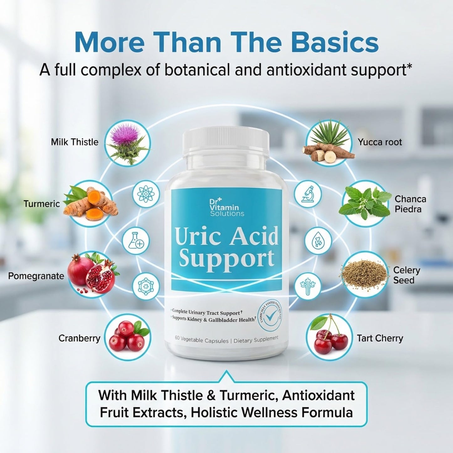 DR VITAMIN SOLUTIONS Uric Acid Support Cleanse & Flush - Tart Cherry 60 Capsules
