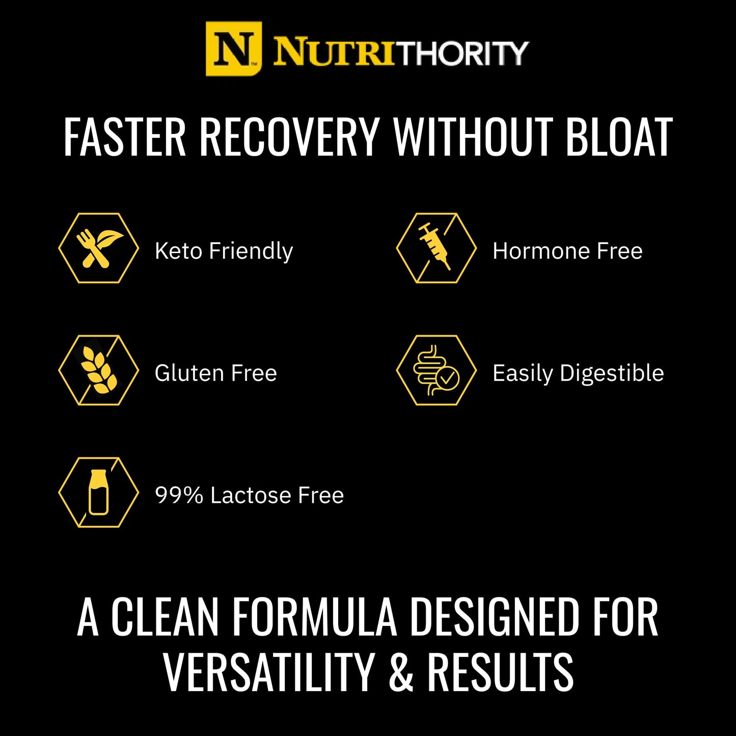 Nutrithority Isothority Isolated Whey Protein Powder, 32 Servings