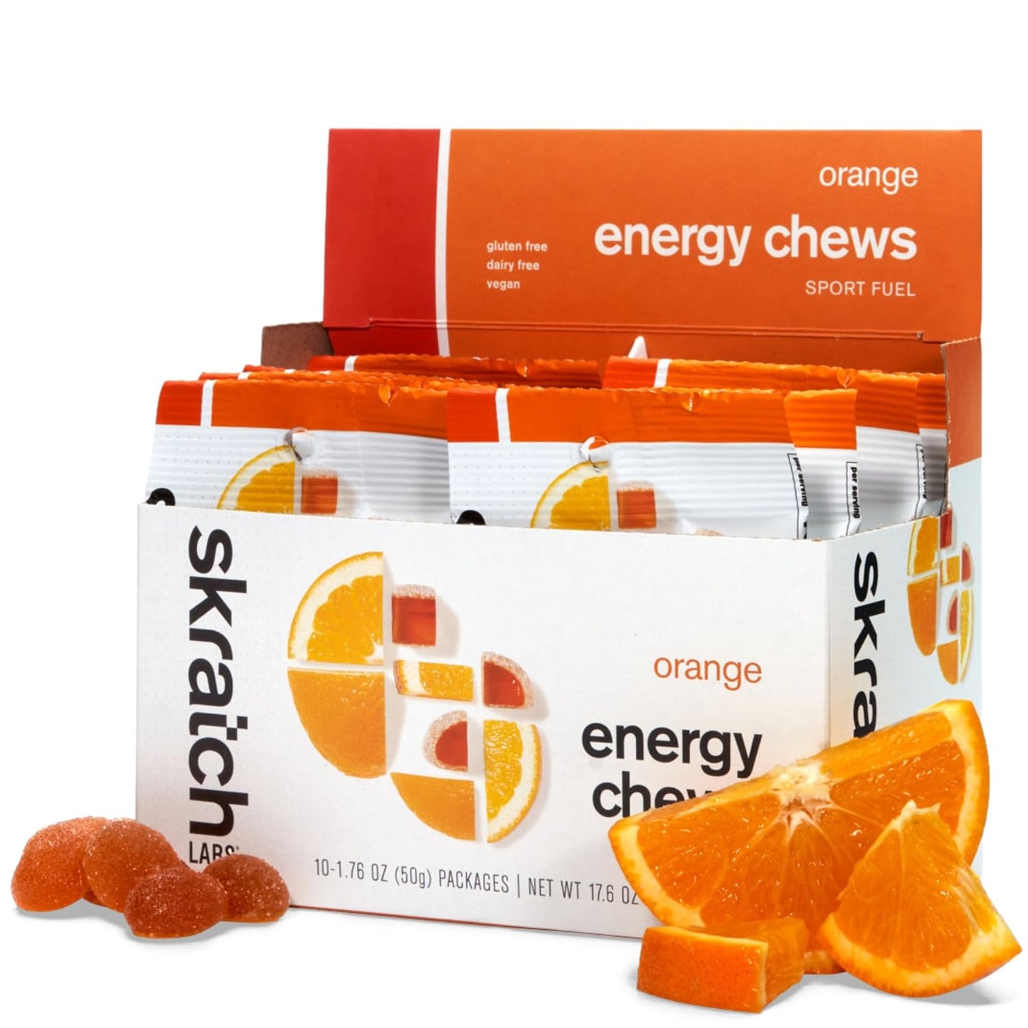 Skratch Labs Energy Chews Gummy 17.6 oz (Pack of 10)
