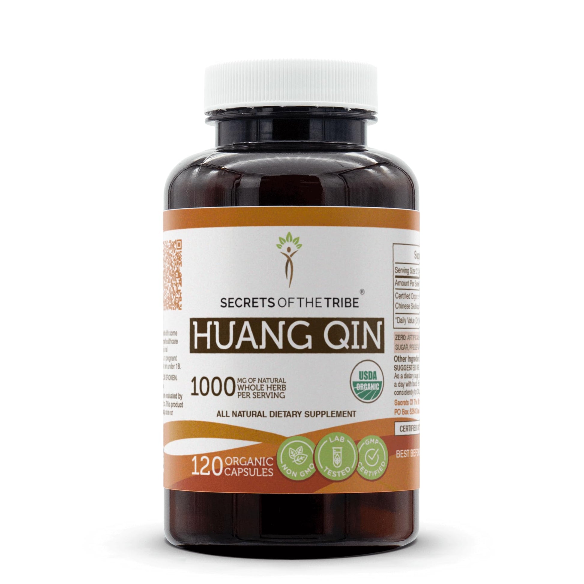 Secrets of the Tribe Huang Qin USDA Organic Capsules, 120 Capsules