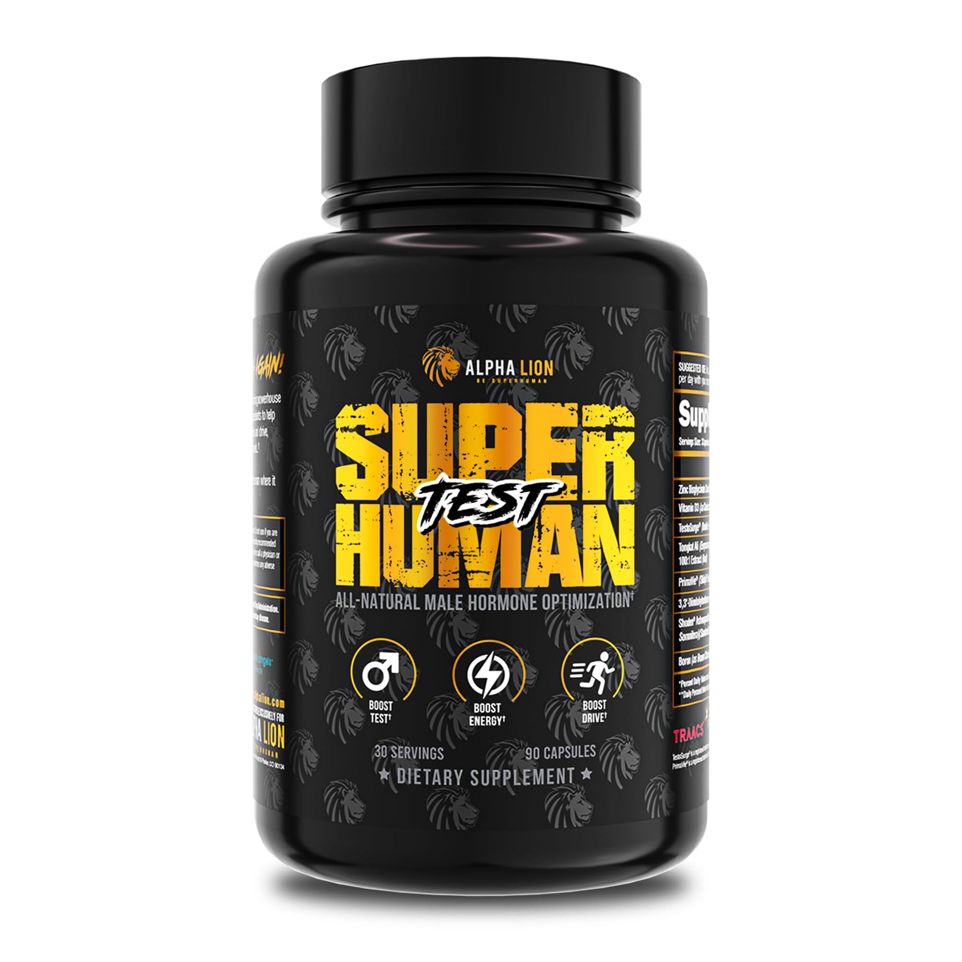 ALPHA LION Superhuman Test Natural Testosterone Booster for Men Capsule 30 Count