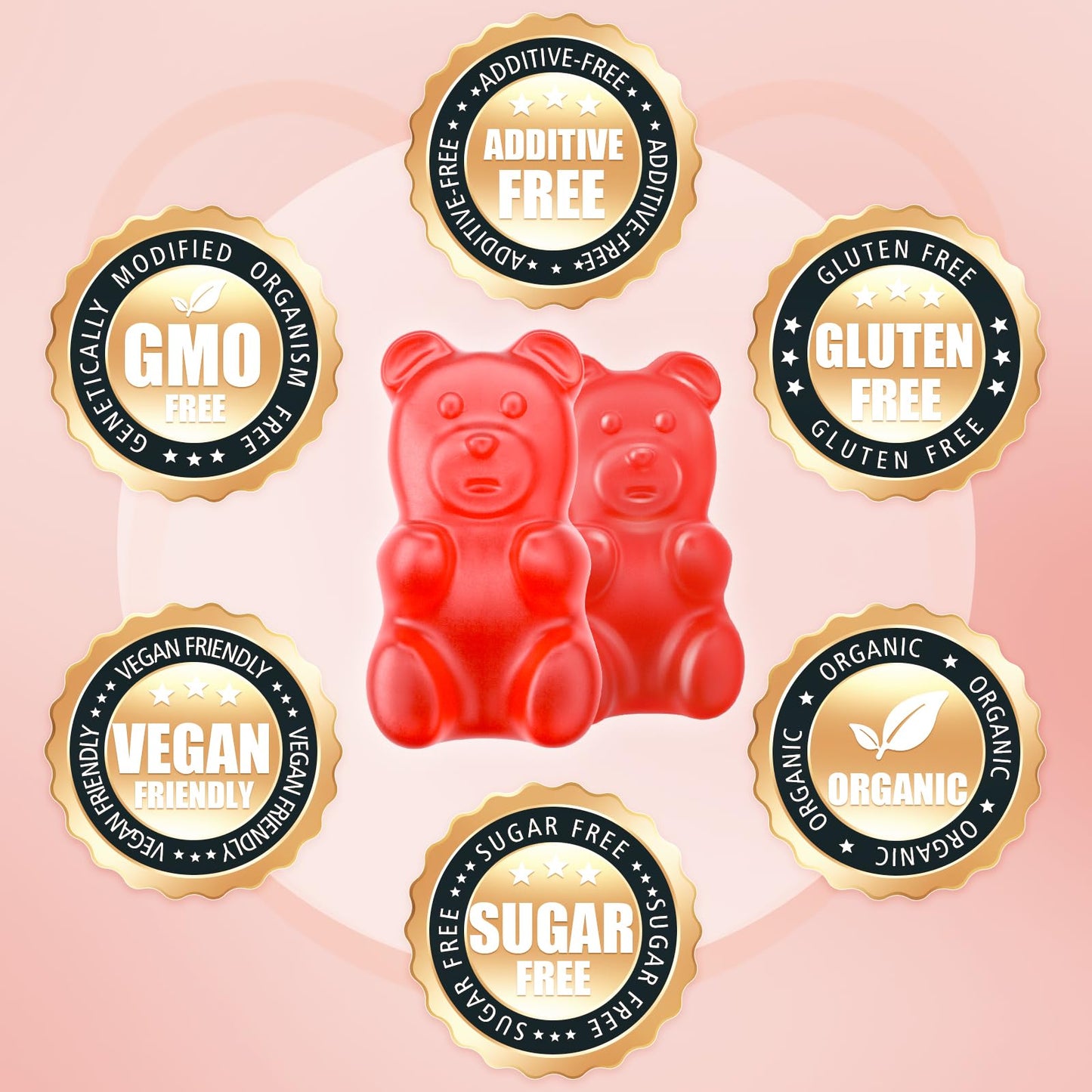 softbear Magnesium Potassium Gummies with Vitamin B6 for Leg Cramps & Muscle Health, Sugar-Free Strawberry, 120 Gummies