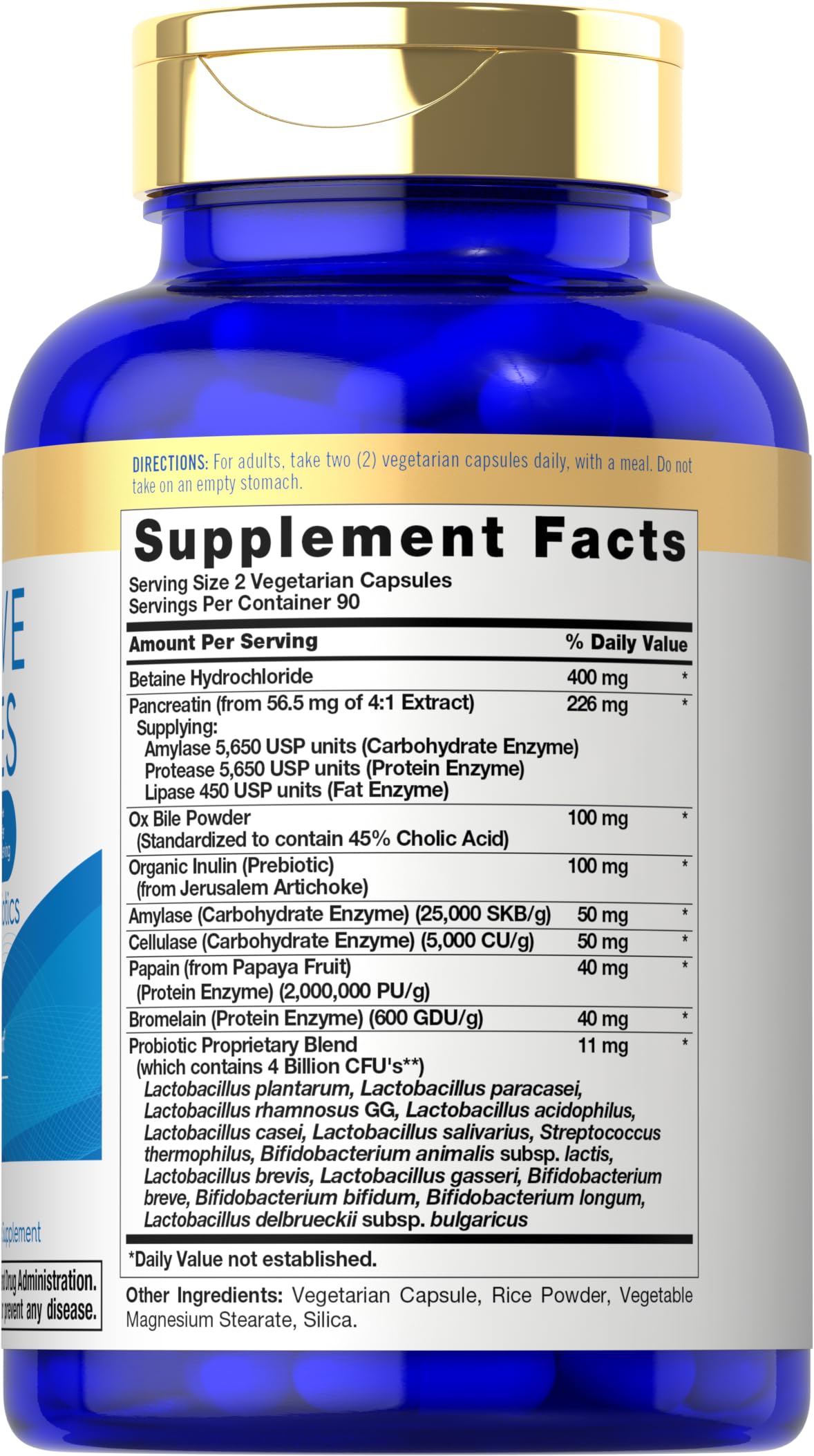 Carlyle Digestive Enzymes With Probiotics & Prebiotics Capsule, 180 Count