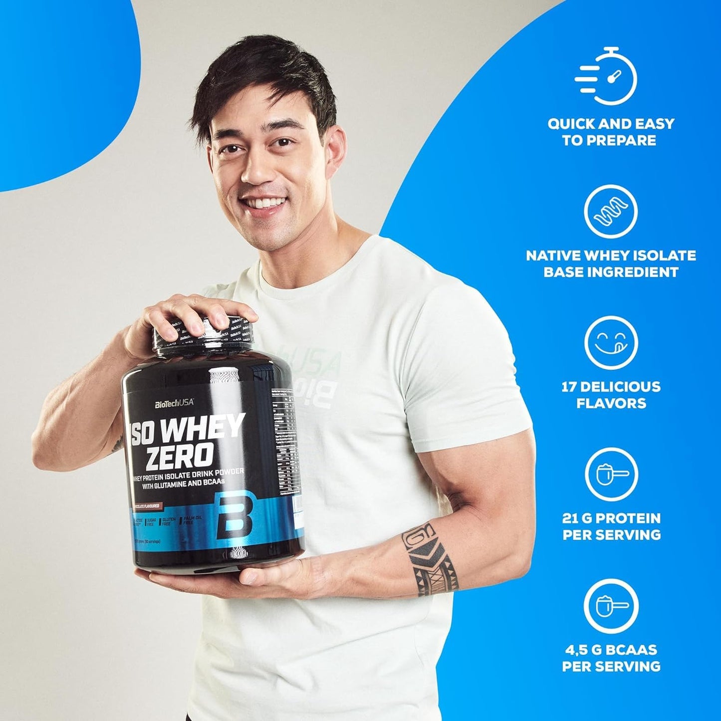 BioTechUSA Iso Whey Zero Cookies & Cream Powder 2.27kg