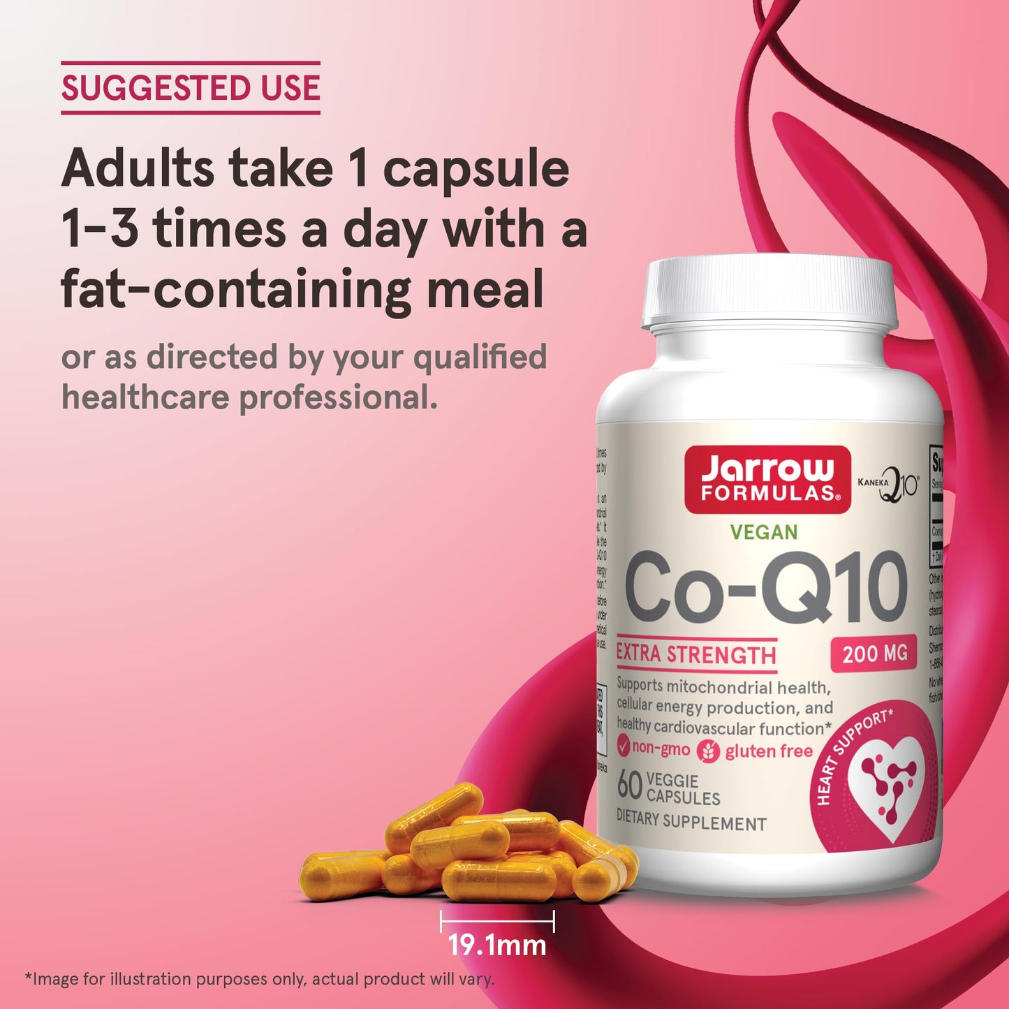 Jarrow Formulas Co-Q10 200 mg Capsules, 60 Count