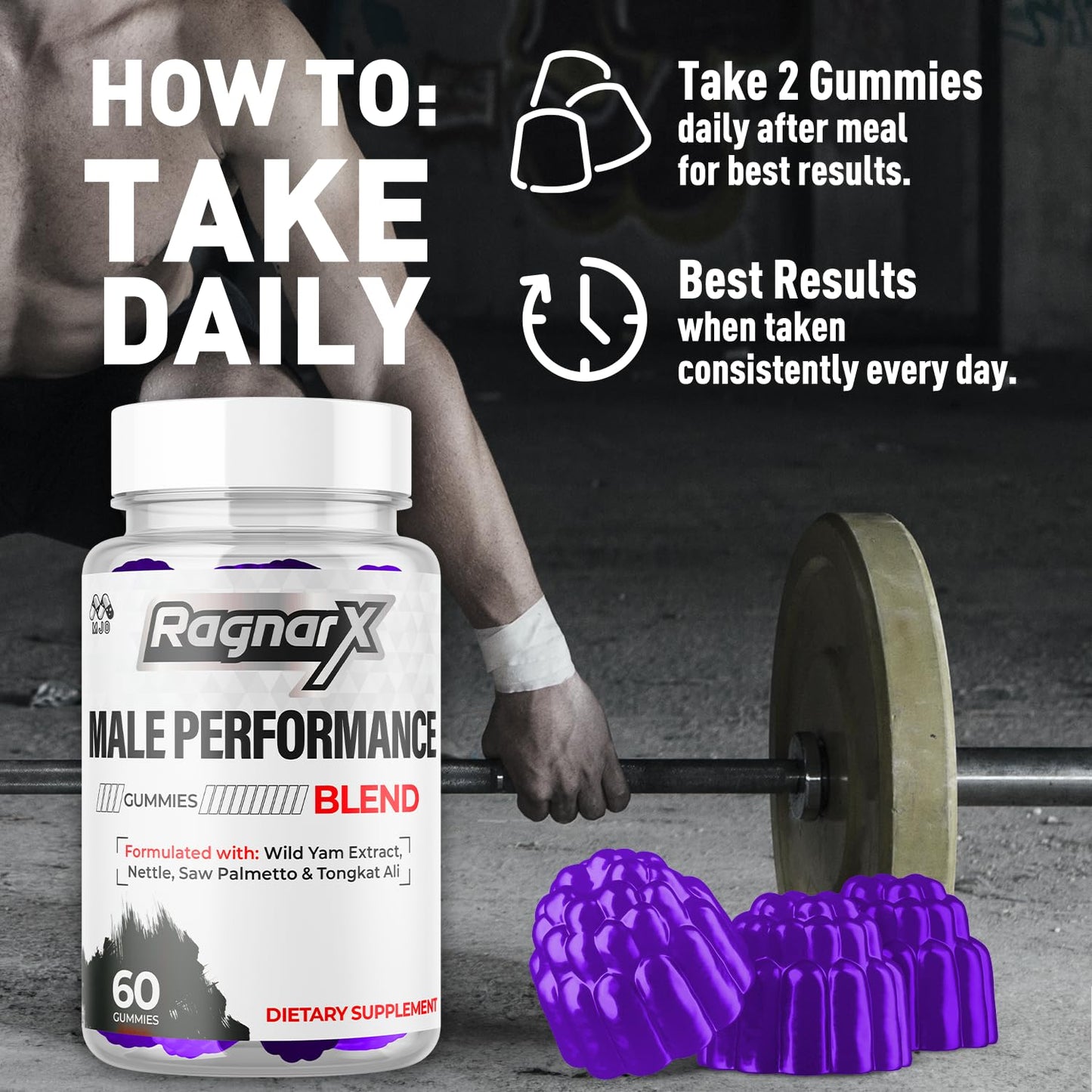 MJO RagnarX Gummies, 120 Gummies