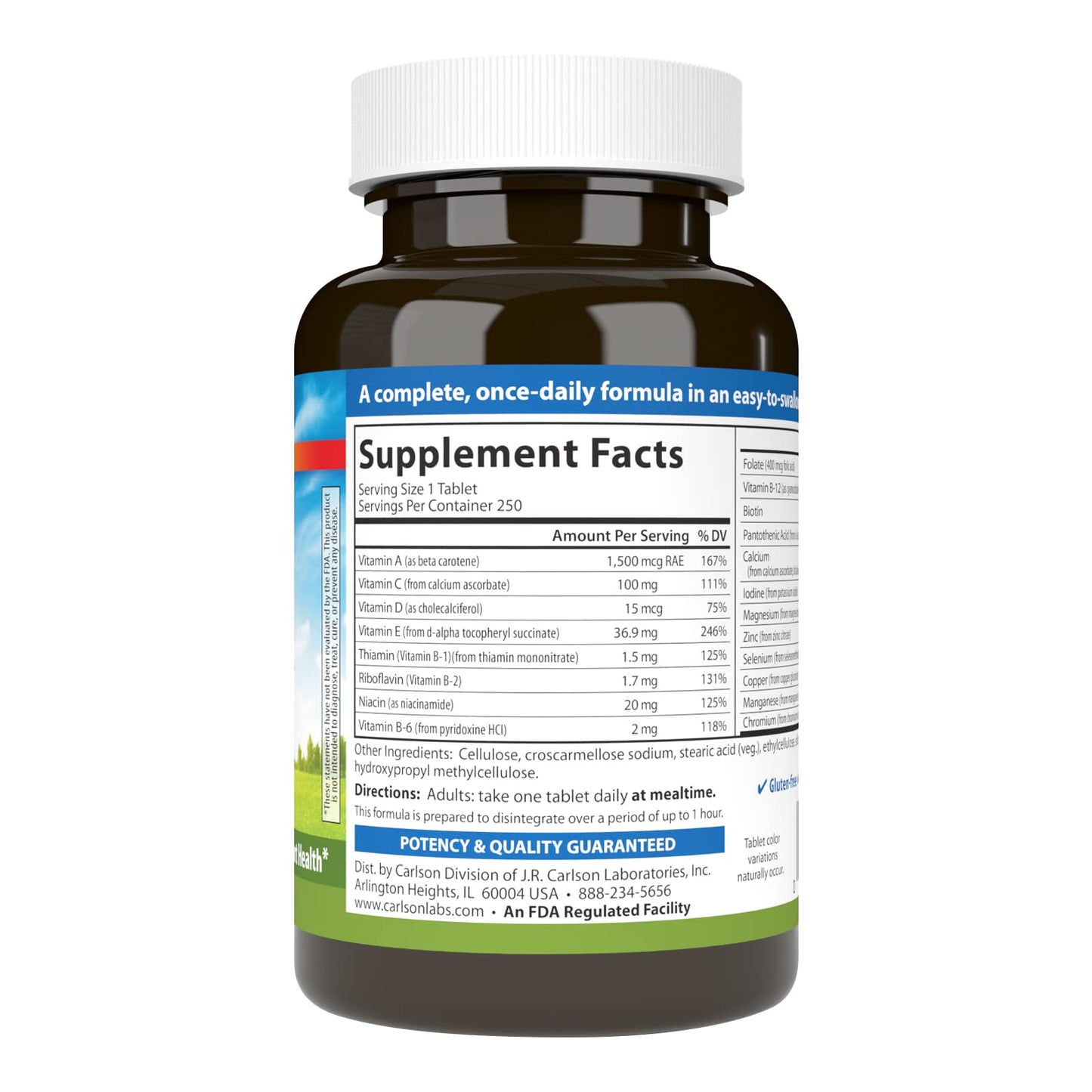 Carlson Mini-Multi Small Multivitamin 250 Tablets