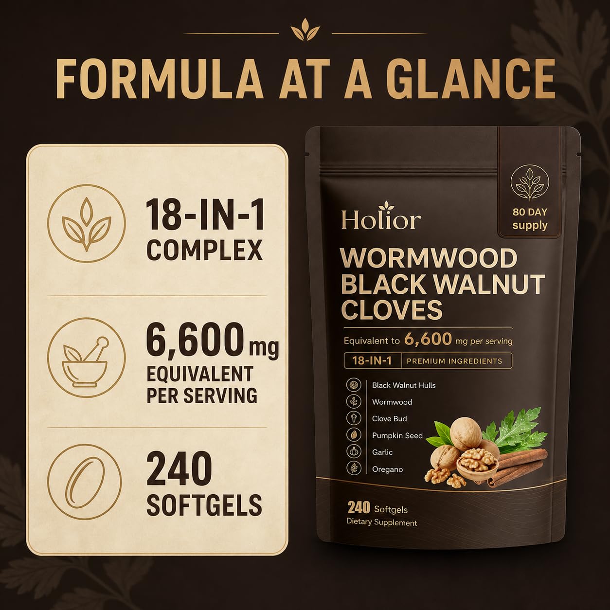 Prspy Wormwood Black Walnut Cloves Softgel 240 Count