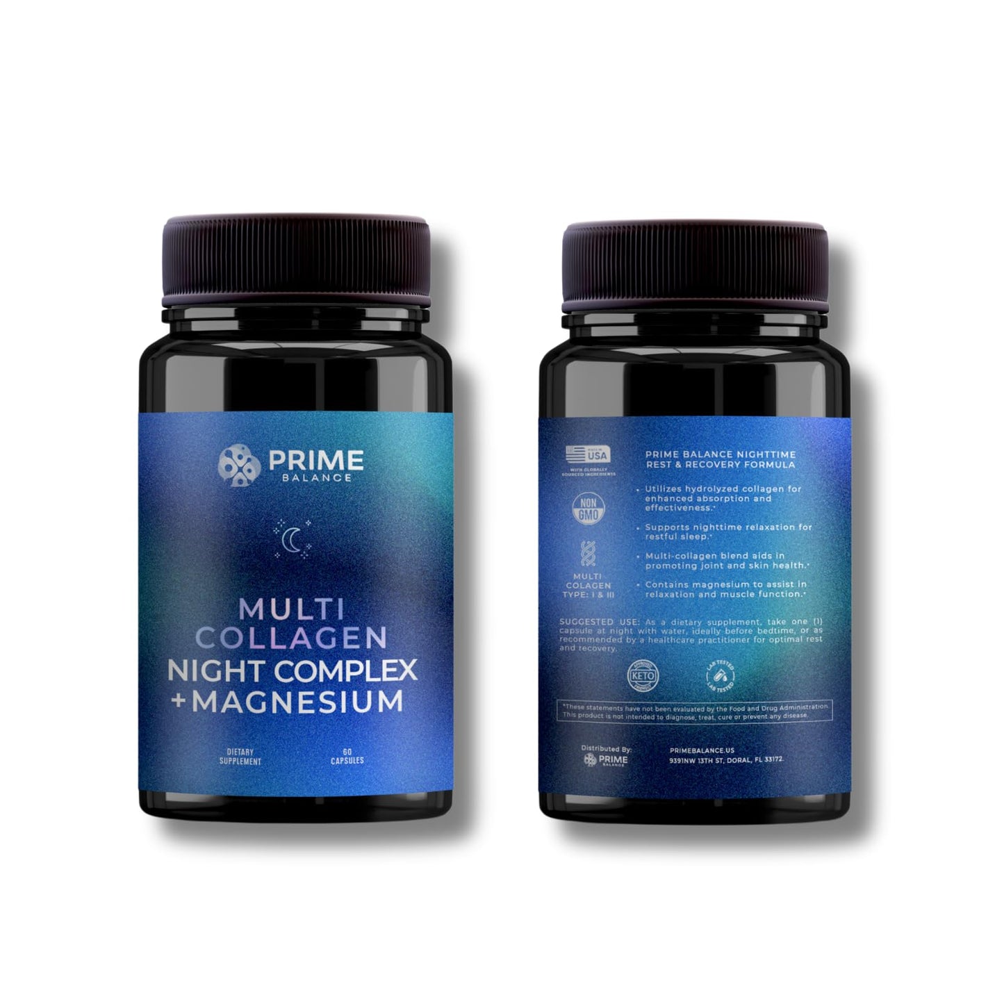 Prime Balance Hydrolyzed Multi-Collagen Night Complex Capsule 60 Count
