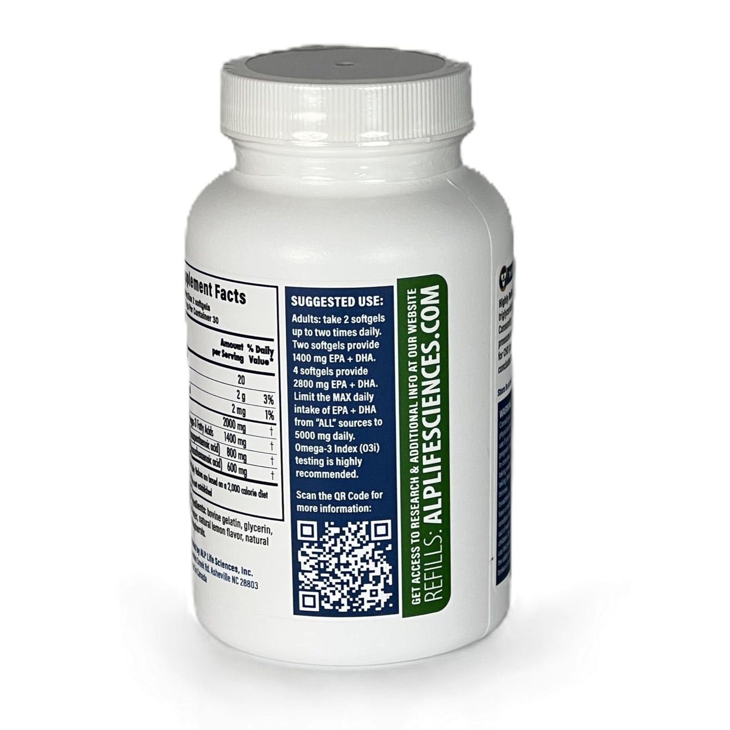 ALP High-3 TAG Omega-3 Fish Oil Softgels 60-Count