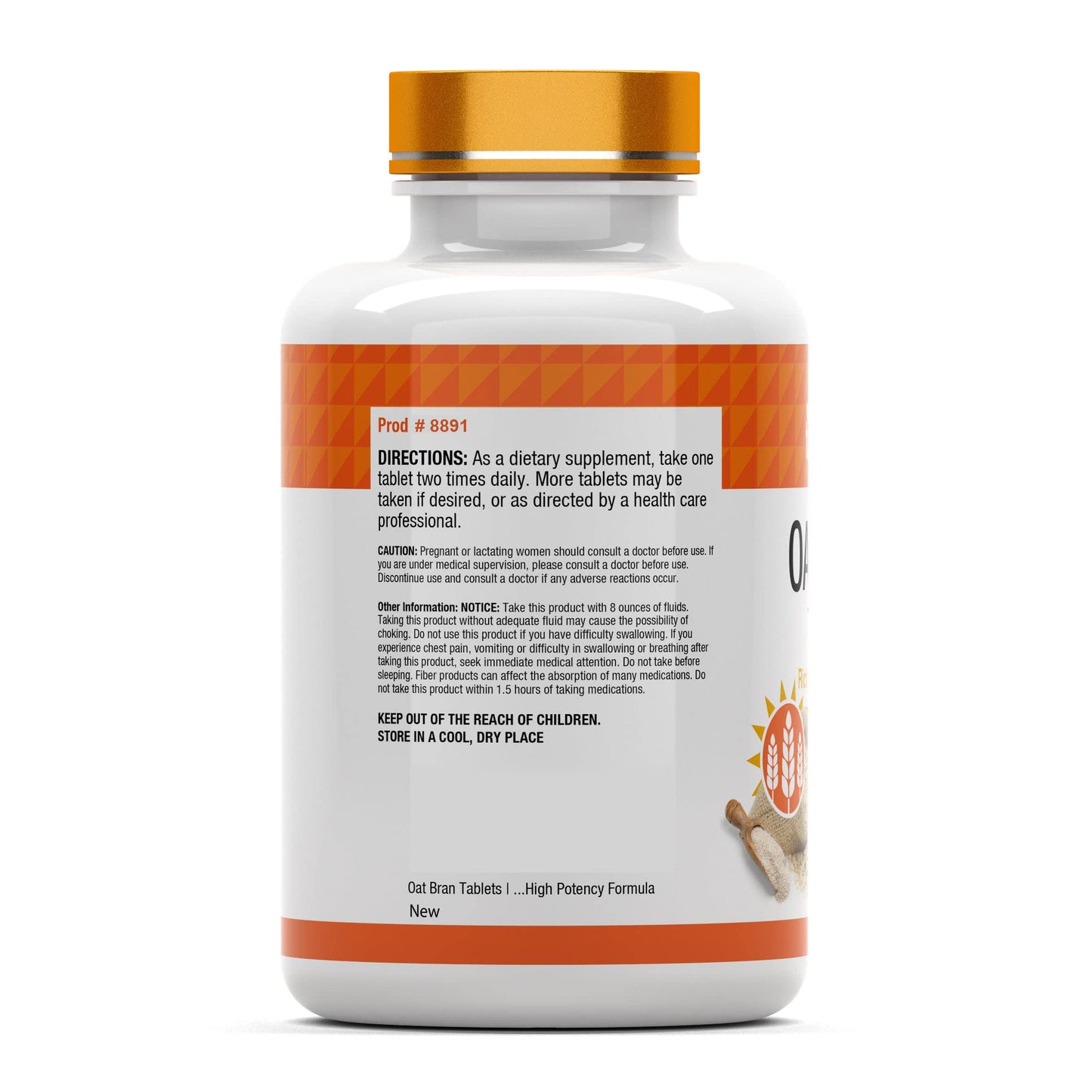 tnvitamins Oat Bran Tablets, 100 Count