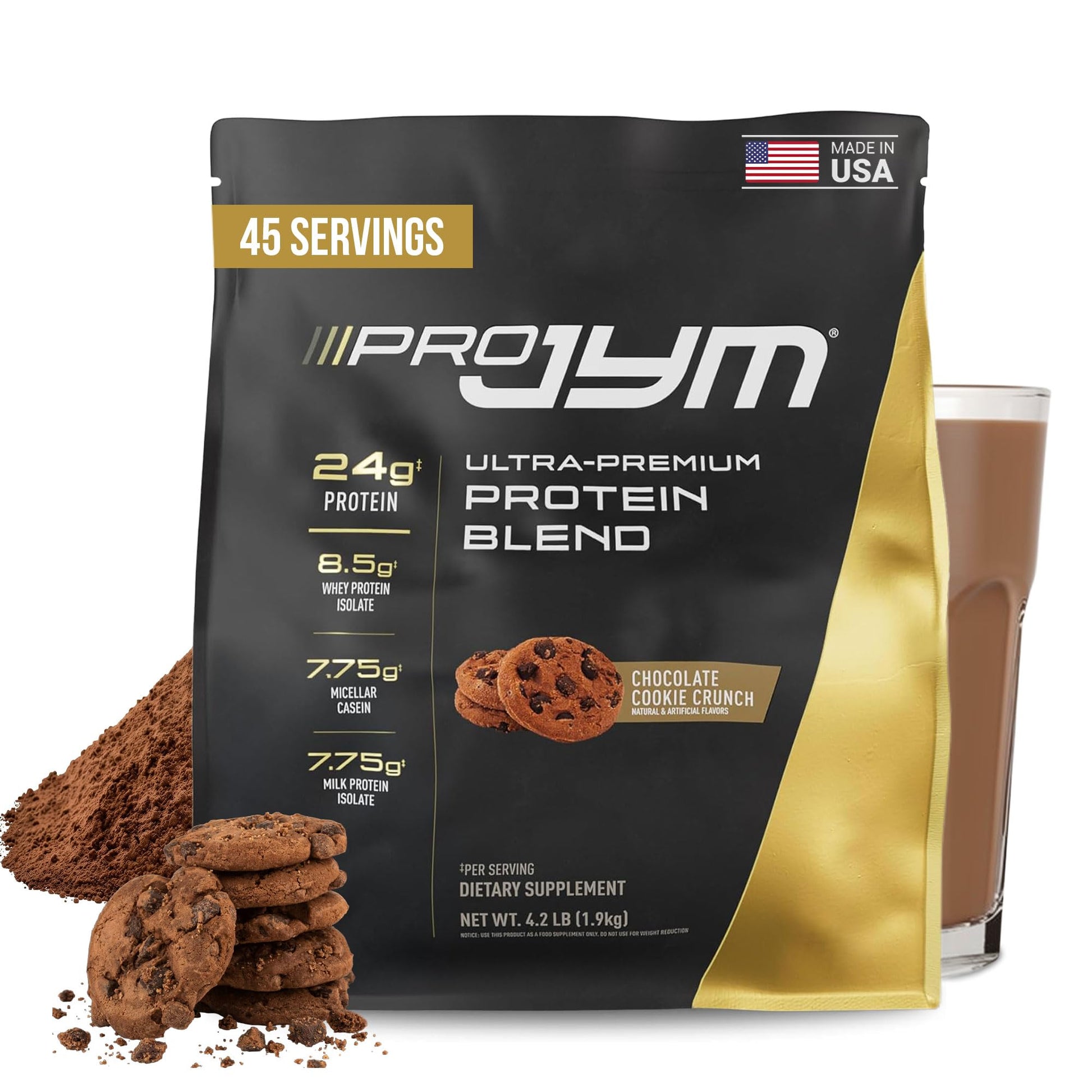 JYM Supplement Science Chocolate Cookie Crunch Whey & Casein Protein Powder - 4 lb, 64 Servings