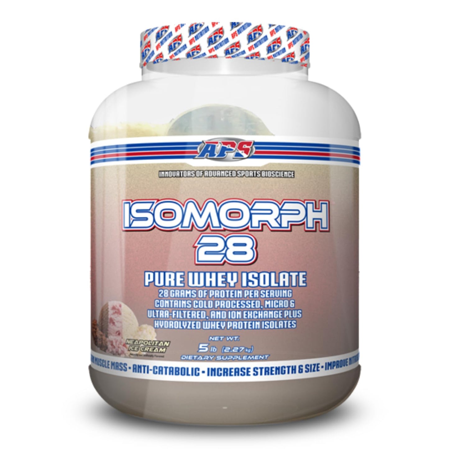 APS Nutrition Isomorph 28 Protein Powder, Neapolitan Ice Cream, 5 lb (80)