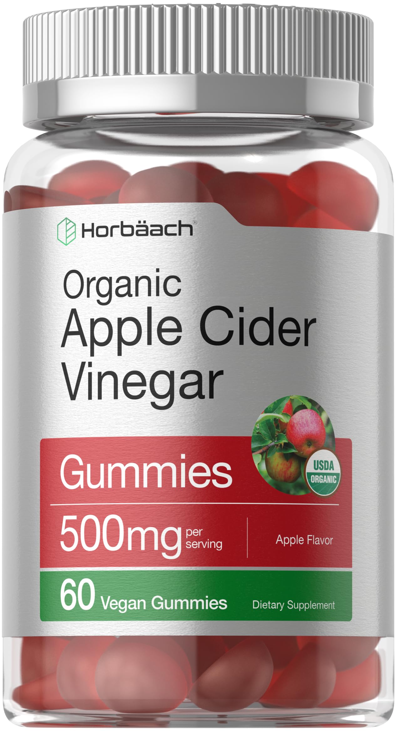 Horbäach Organic Apple Cider Vinegar, 60 Gummies
