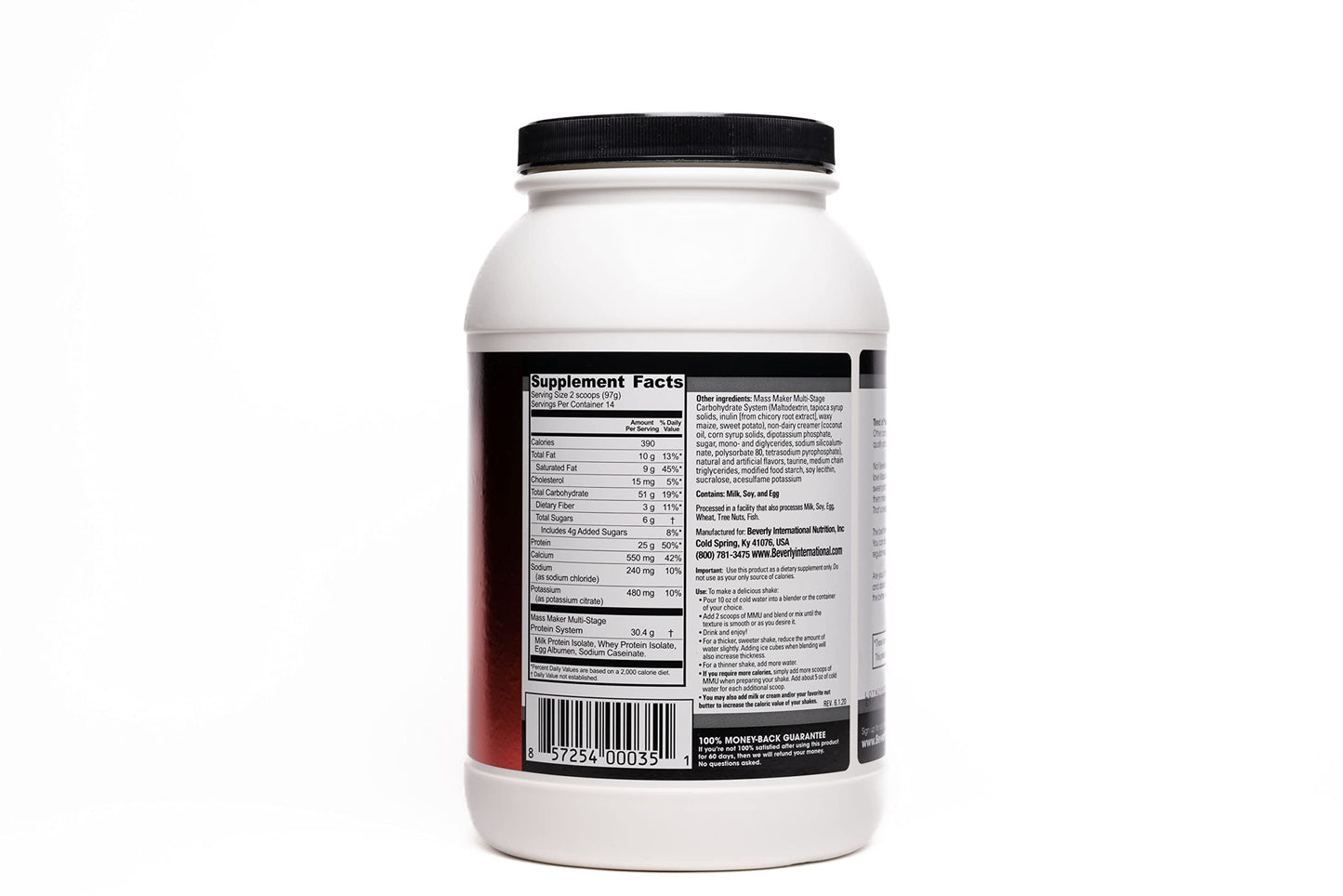 Beverly International Mass Maker Ultra Whey Protein Powder 48 Servings