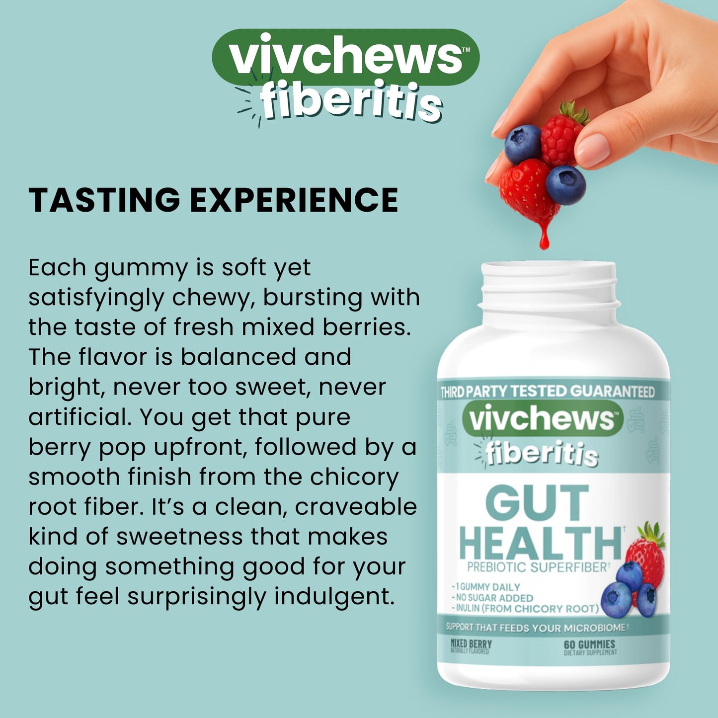 vivchews Gut Health Gummies 60 Count