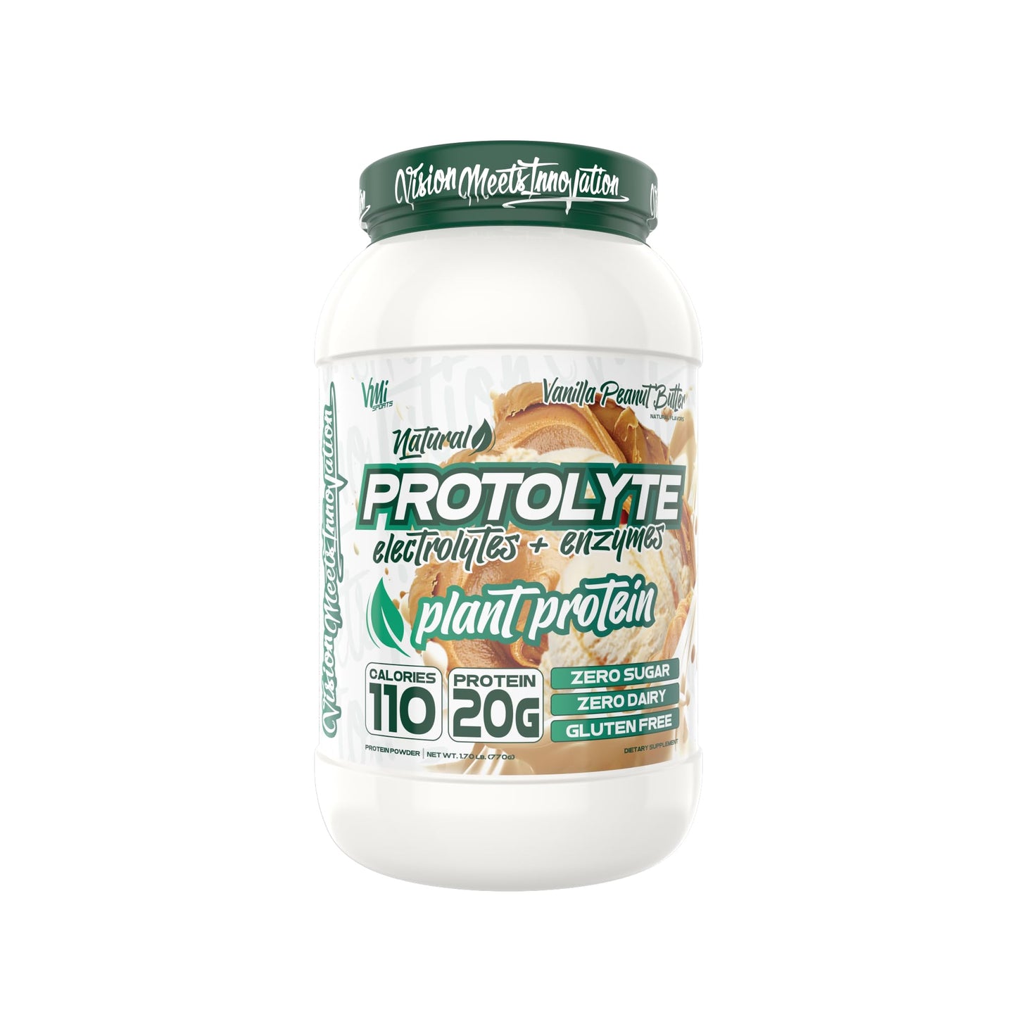 VMI Sports Protolyte Natural Plant Protein with Electrolytes and Enzymes Powder 25.6 oz