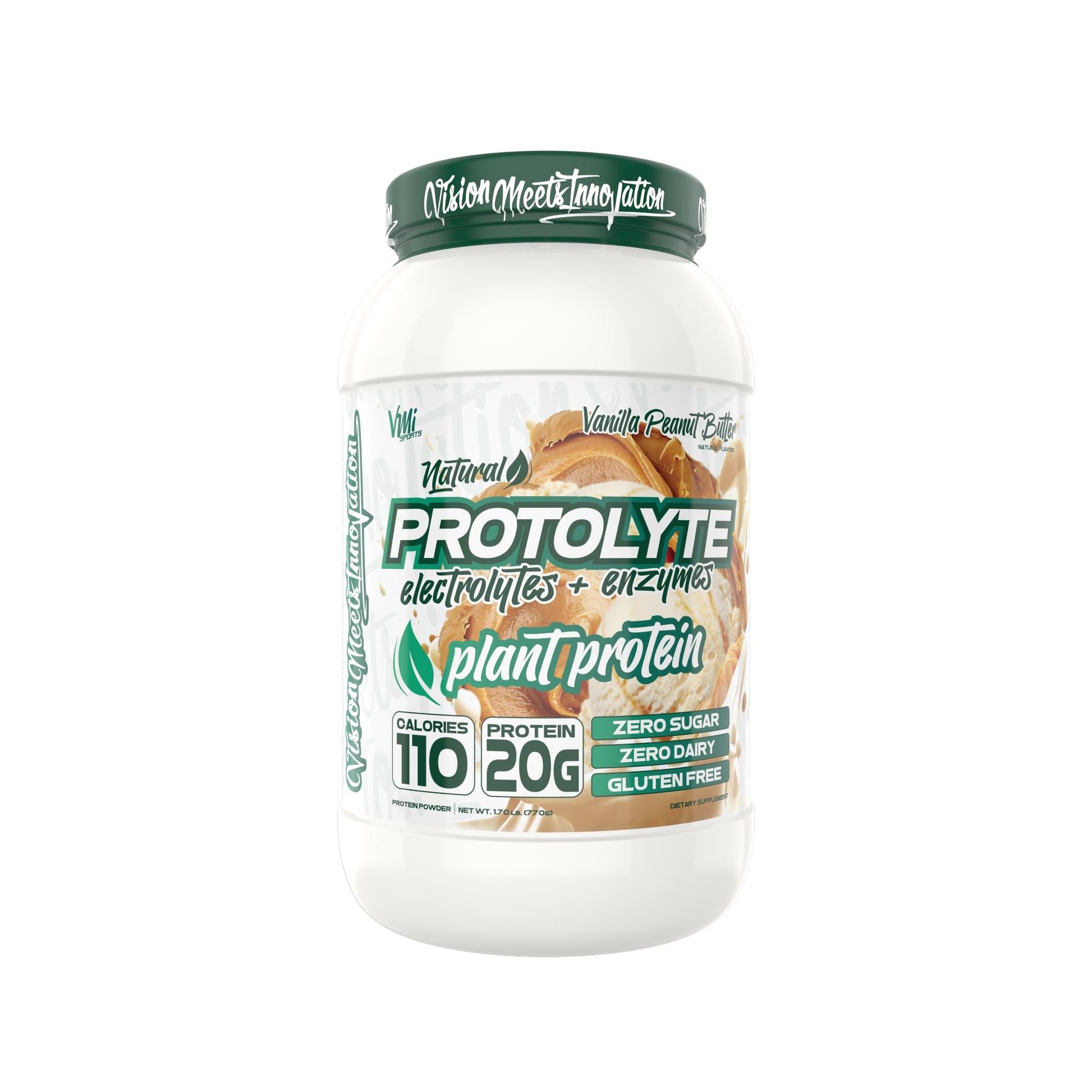 VMI Sports Protolyte Natural Plant Protein with Electrolytes and Enzymes Powder 25.6 oz