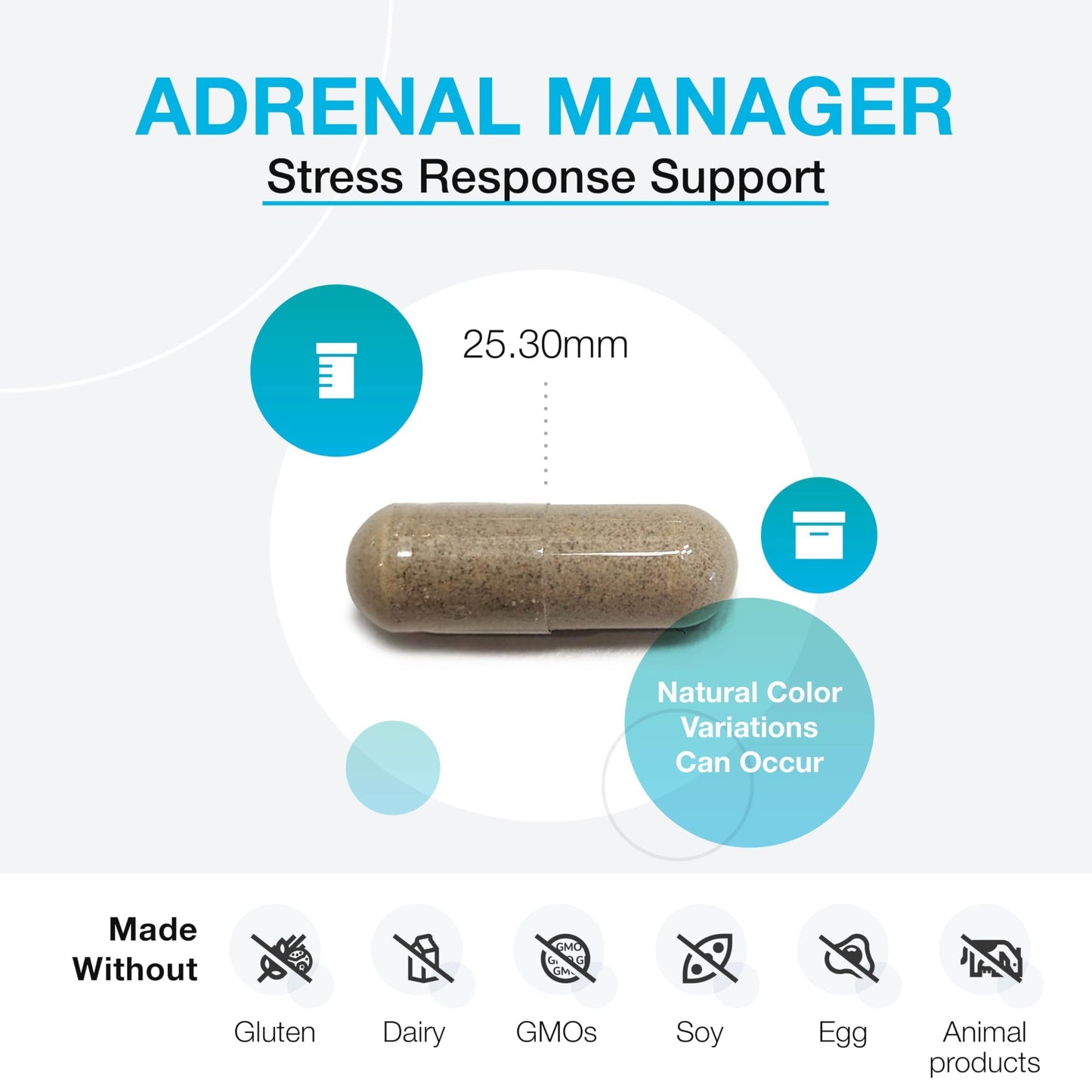 XYMOGEN Adrenal Manager Adrenal Health Supplement for Everyday Stress Support 60 Capsules