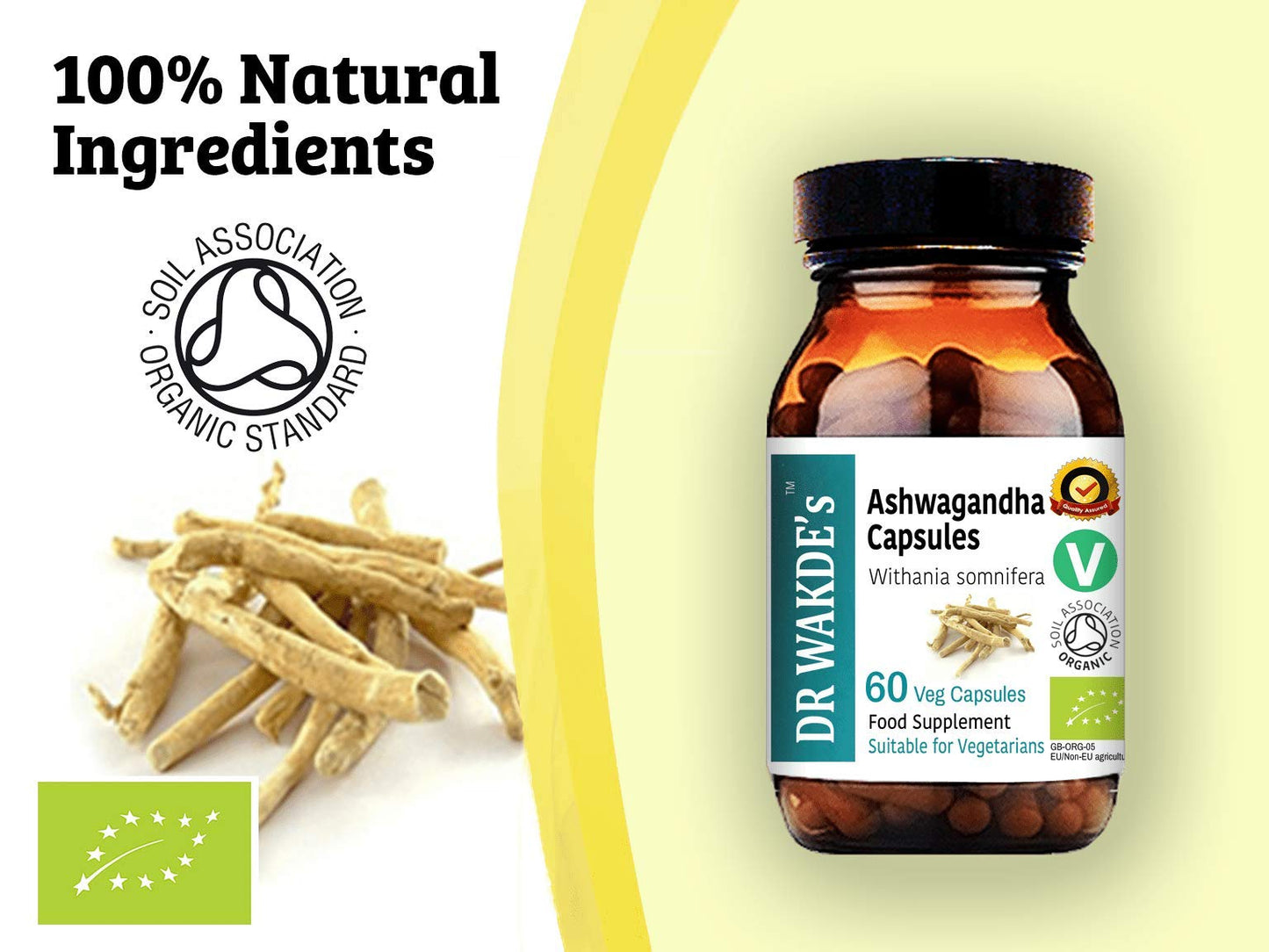 DR WAKDE'S Ashwagandha Capsules, 60 Veg Caps