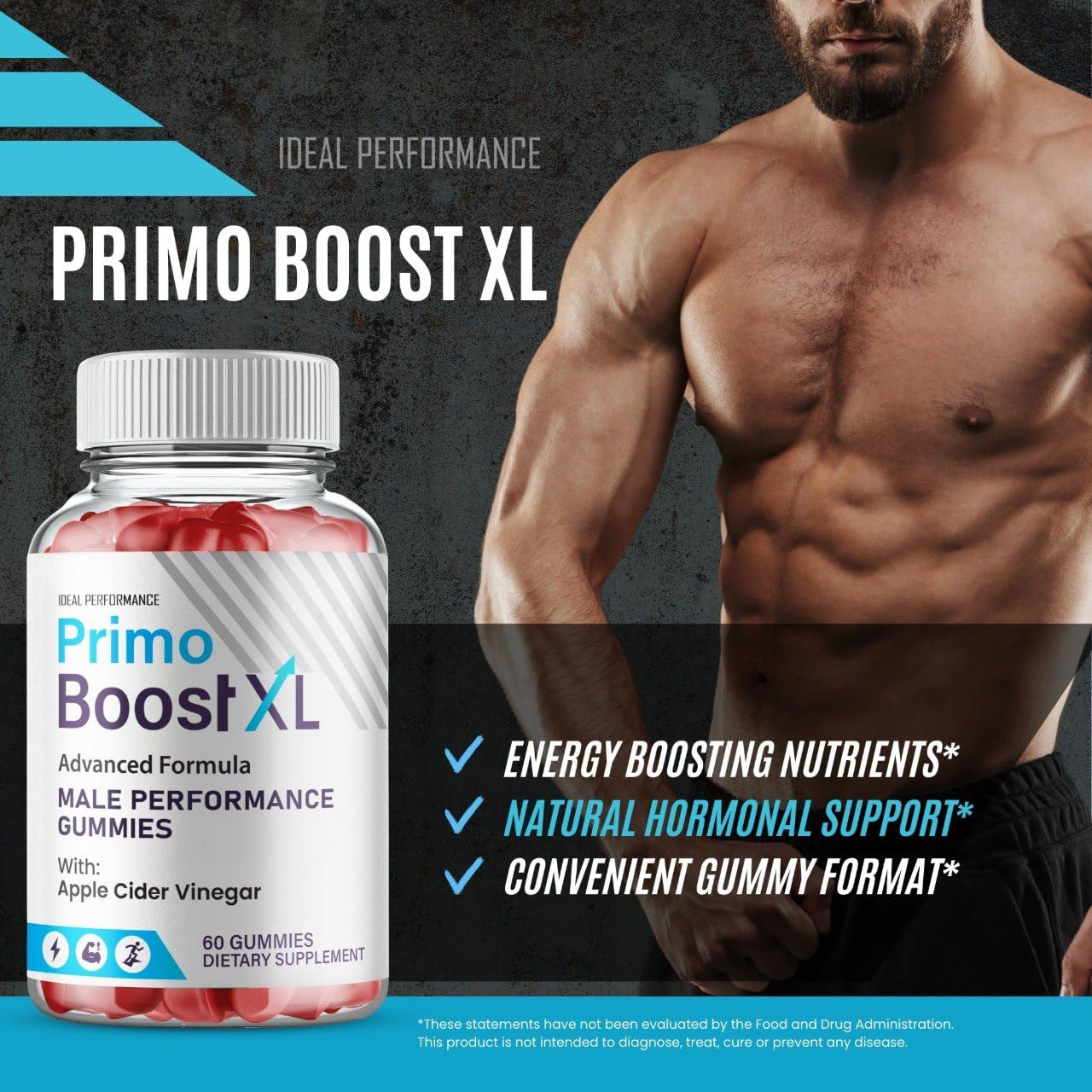 IDEAL PERFORMANCE Primo Boost XL Gummies, 120 Gummies