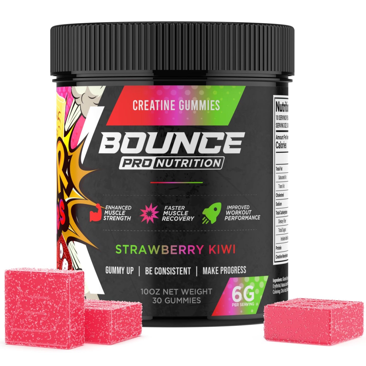 Bounce Pro Creatine Monohydrate Gummies, 30 Count