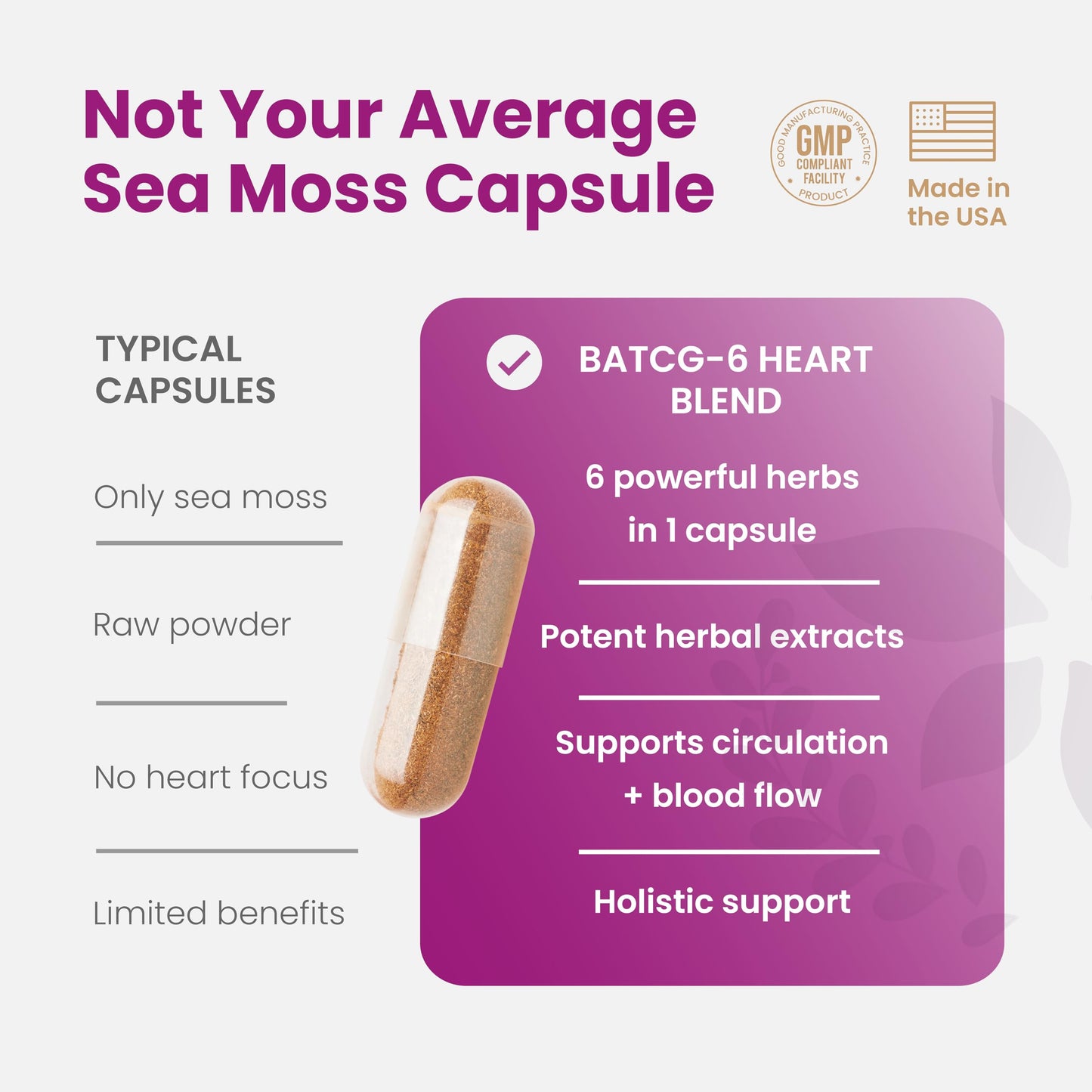Healthy Herbs Wildcrafted Sea Moss Capsules, 90 Count