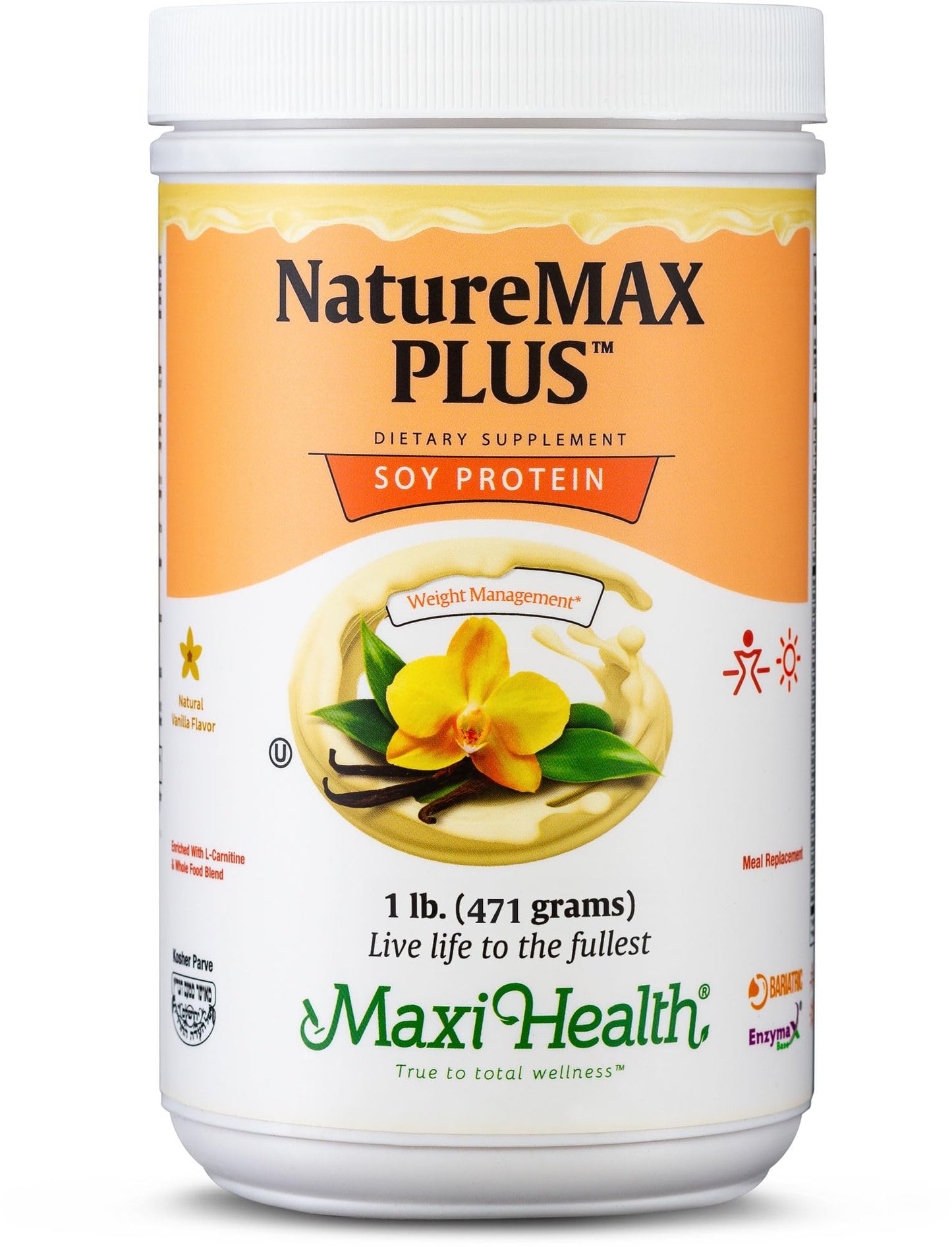 Maxi Health NatureMax Plus Soy Protein Powder Vanilla, 16 oz