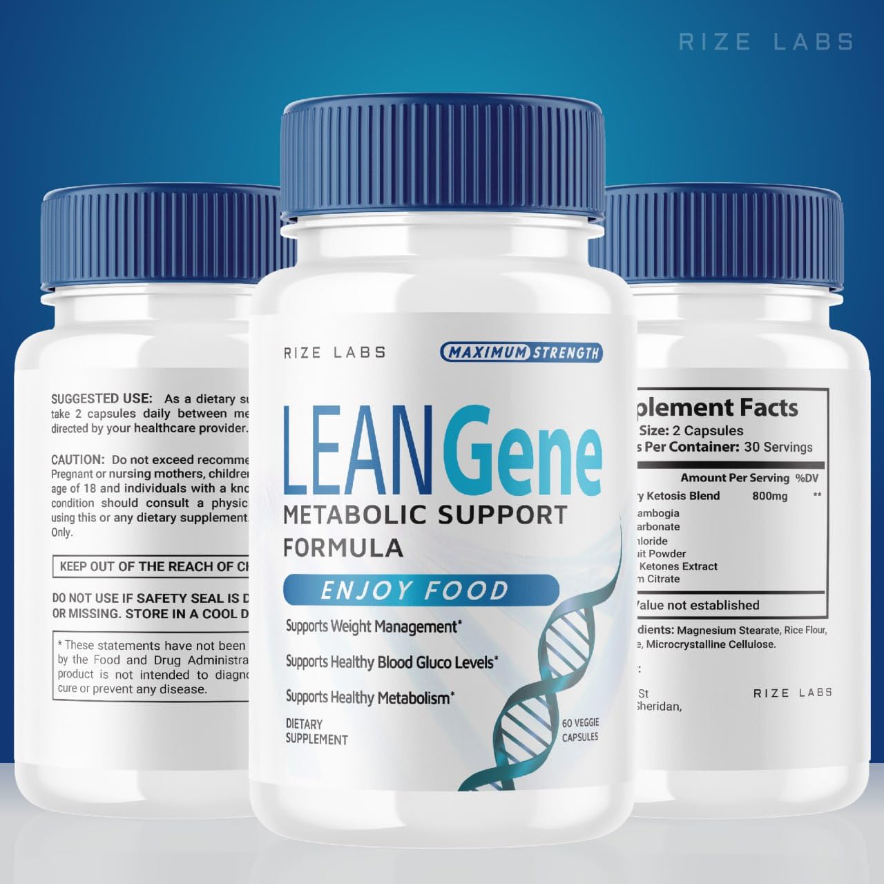 Rize Labs Lean Gene Supplement, 60 Capsules
