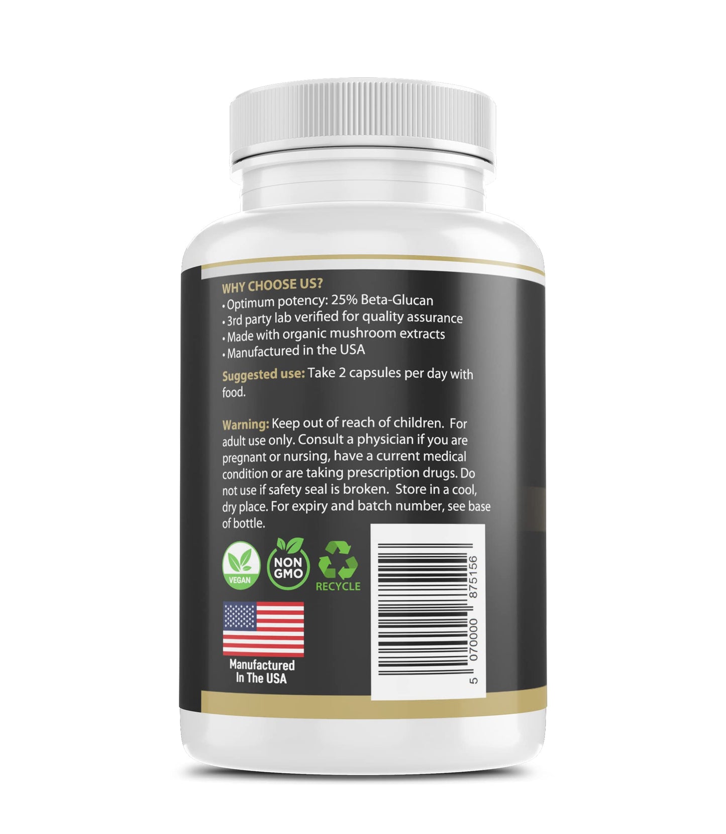 KARMA HEALTH Tremella Mushroom Powder Capsules 1 Count
